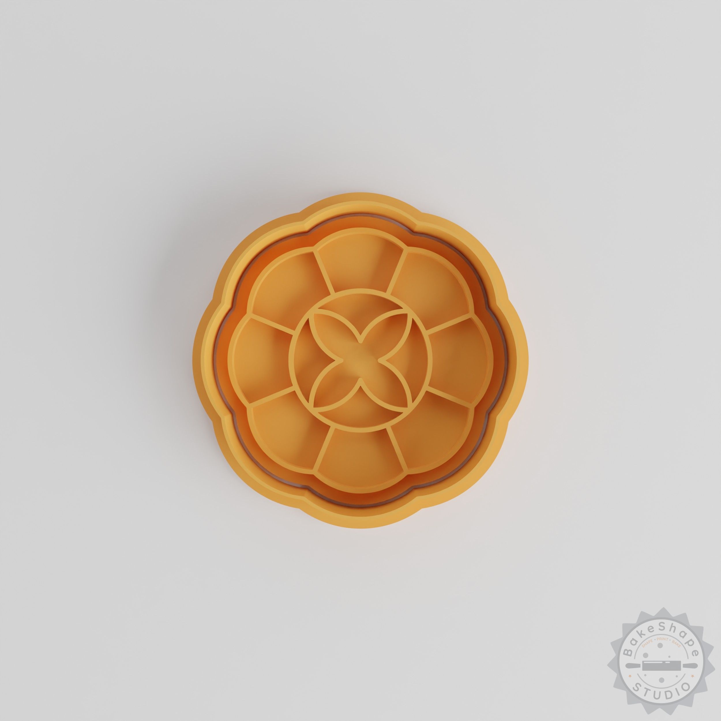 Mandala Cookie Cutter Stamp Set, Geometric Decorative Shapes, 6-Piece, S/M/L Sizes for Cookies, Fondant