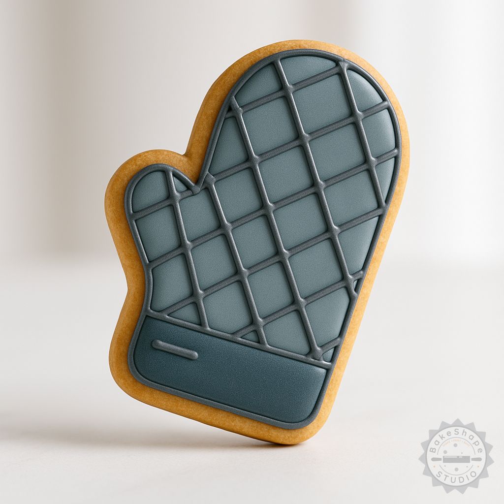 Oven Gloves cookie cutter and stamp STL for 3D printing including heat-resistant baking mitts