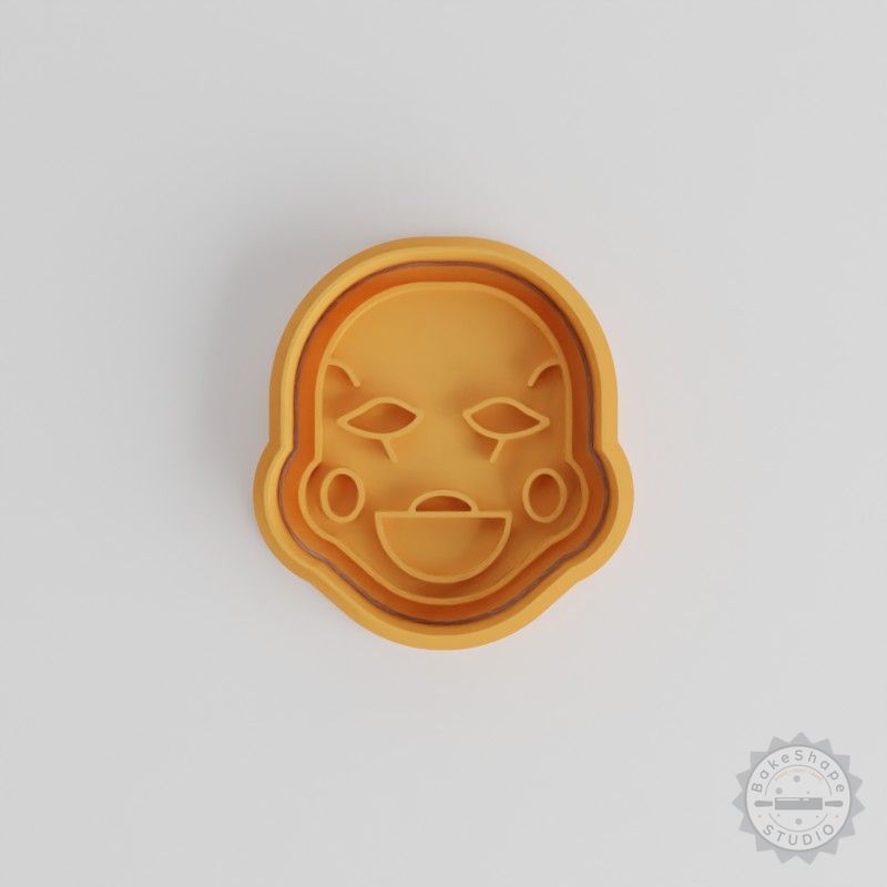 Mangol Halloween Shape Cutter Stamp Set, Spooky Face Cookie Fondant Set, 6-Piece S/M/L Sizes