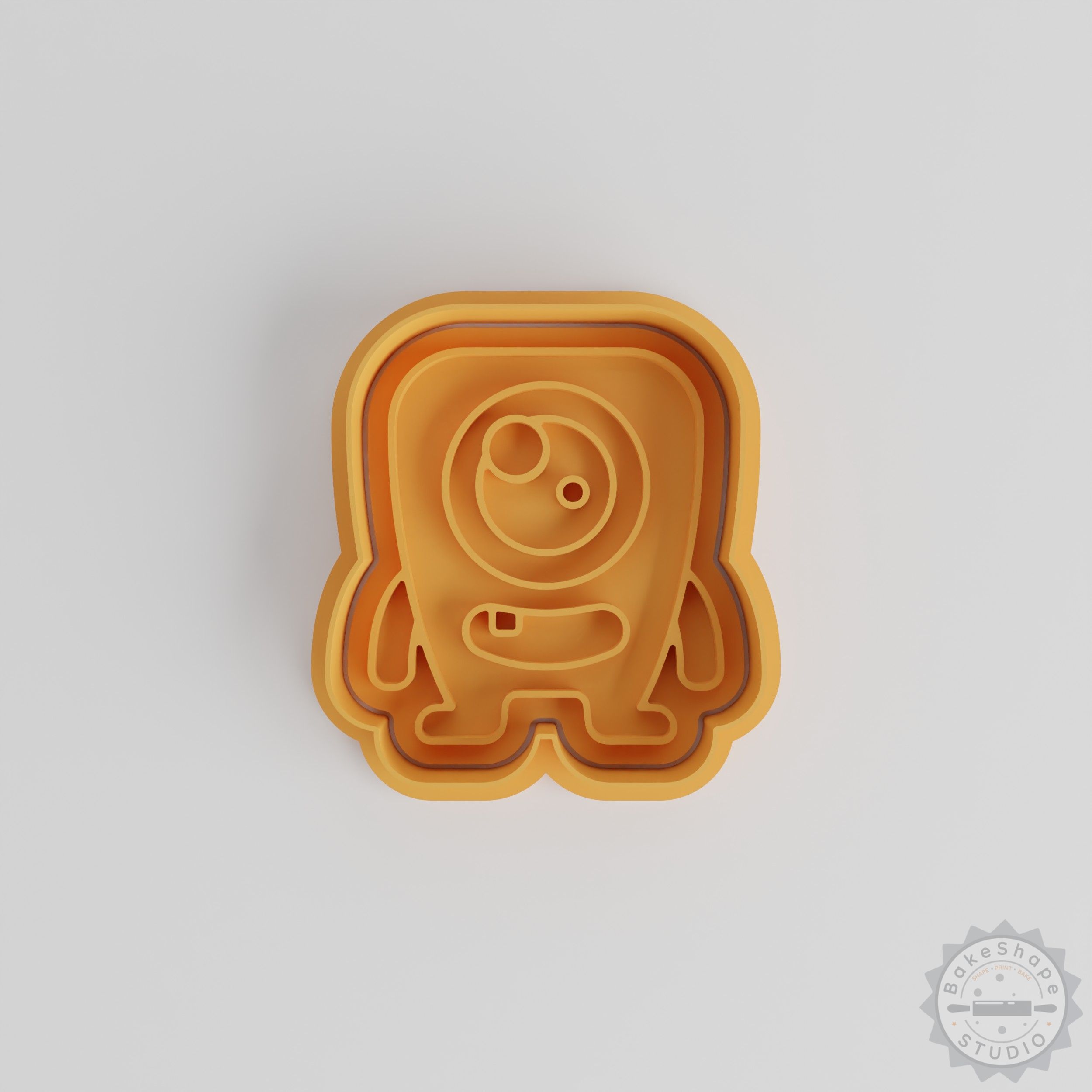Large Eye Square Monster Cookie Cutter Set, 6-Piece Stamp, Fondant Shape Cutter