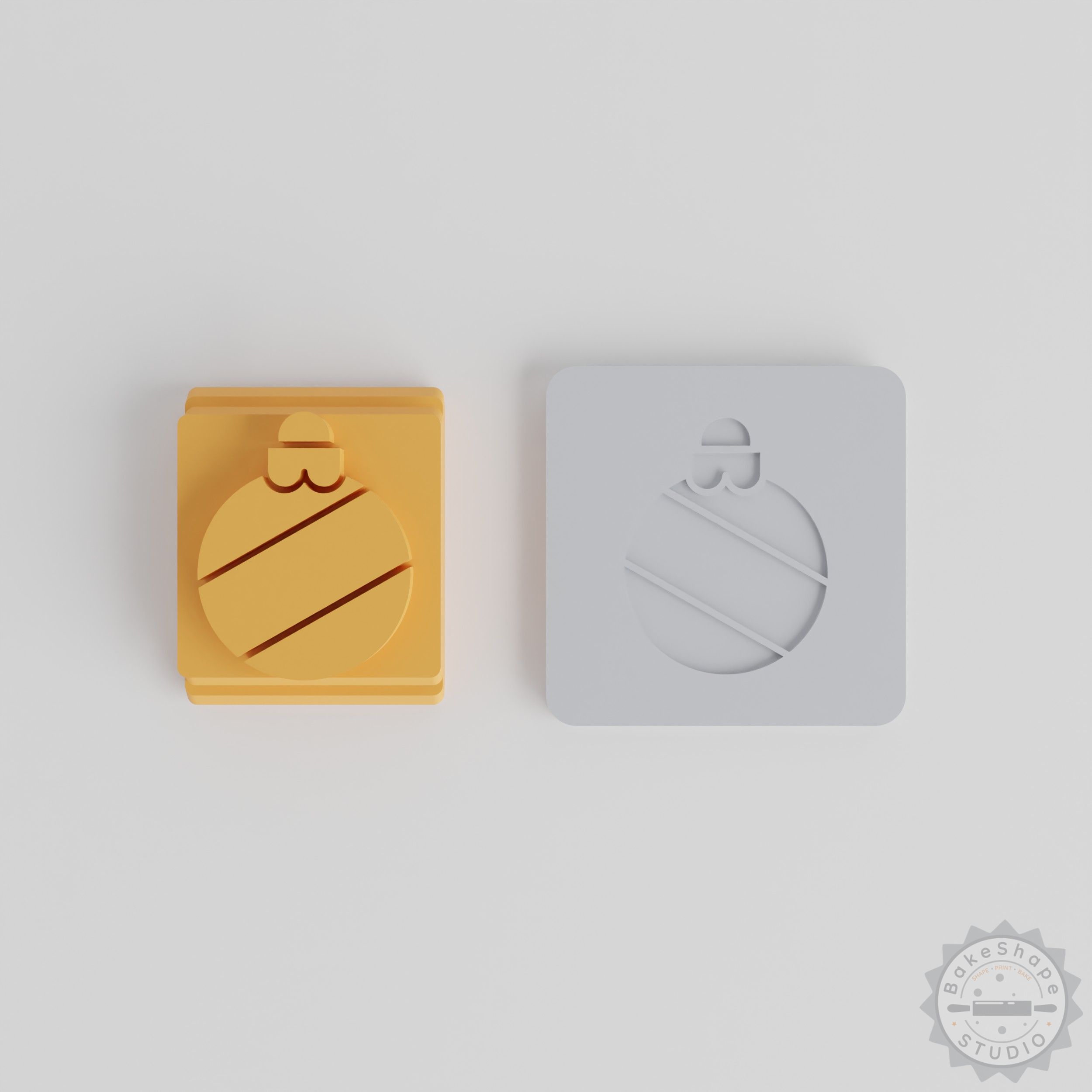 Bauble Stamp Tile Set, 5 Sizes, Perfect for Clay, Cookie, Fondant Decorations