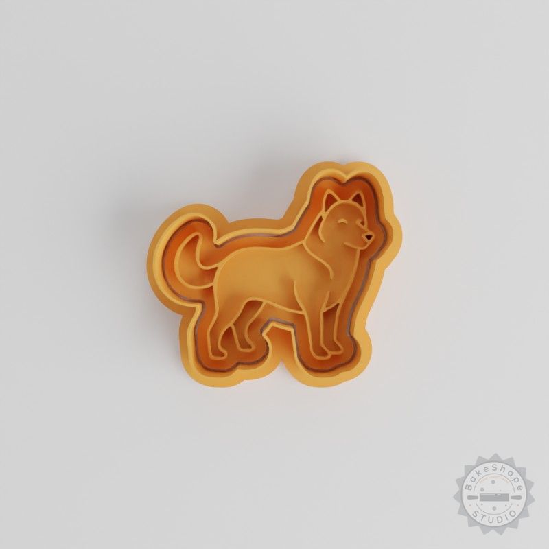 Siberian Husky Cookie Cutter and Stamp Set, 3 Sizes, Perfect for Cookies and Fondant