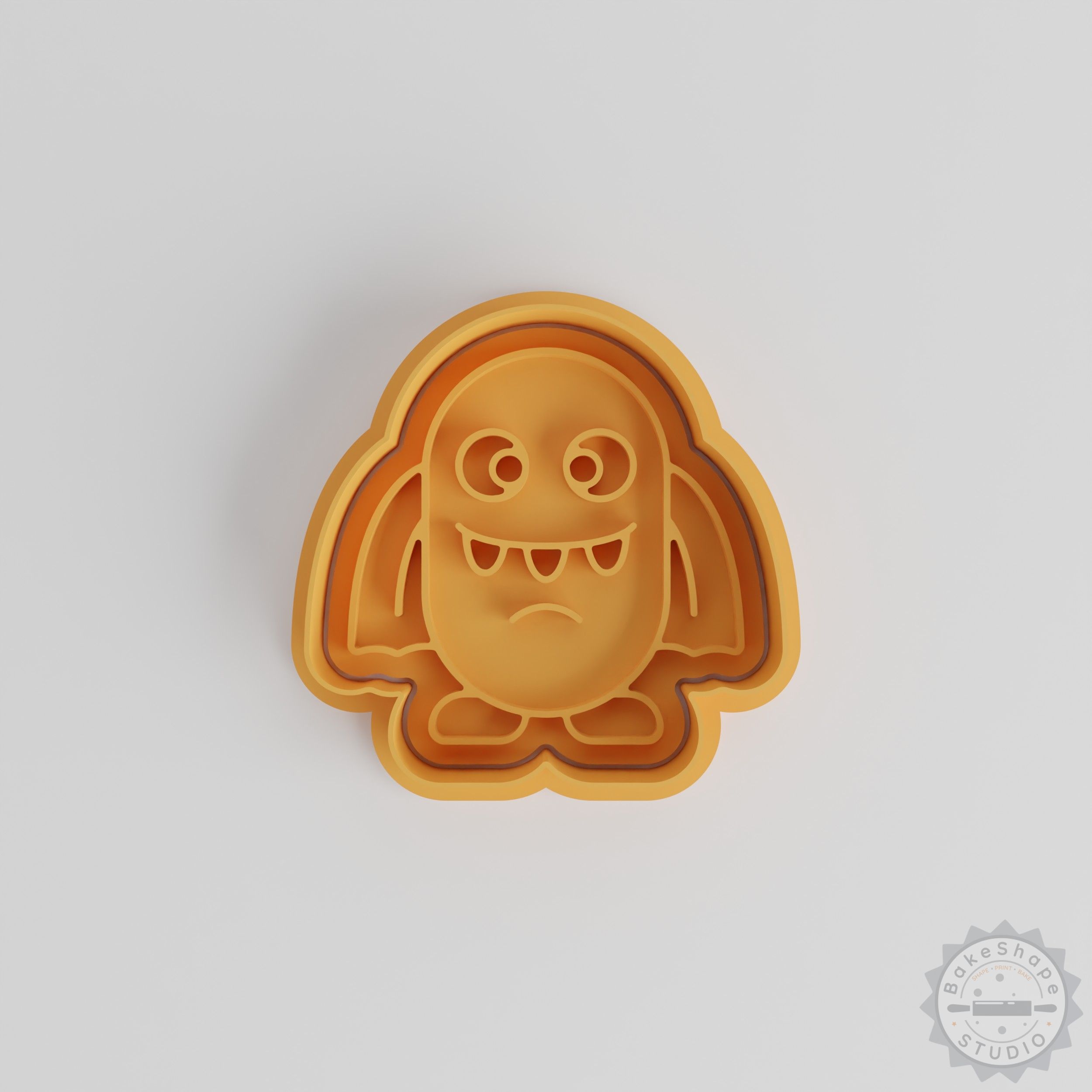 Bat Wing Monster Cookie Cutter and Stamp Set, 6-Piece, Sizes S/M/L, Baking Decor