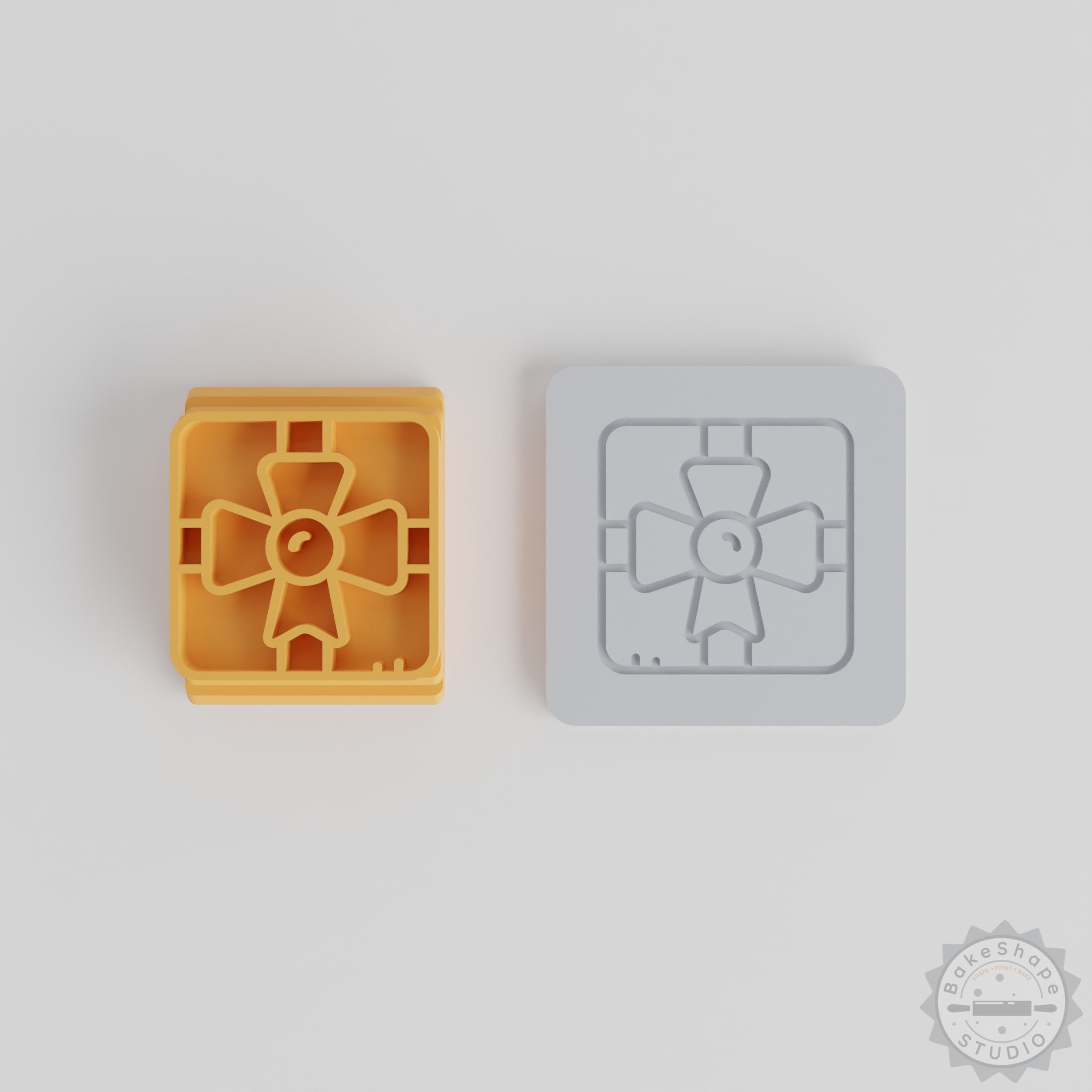Stamp Tile Set for Clay or Cookie Decorating, 5-Piece, Gift Design, Multiple Sizes