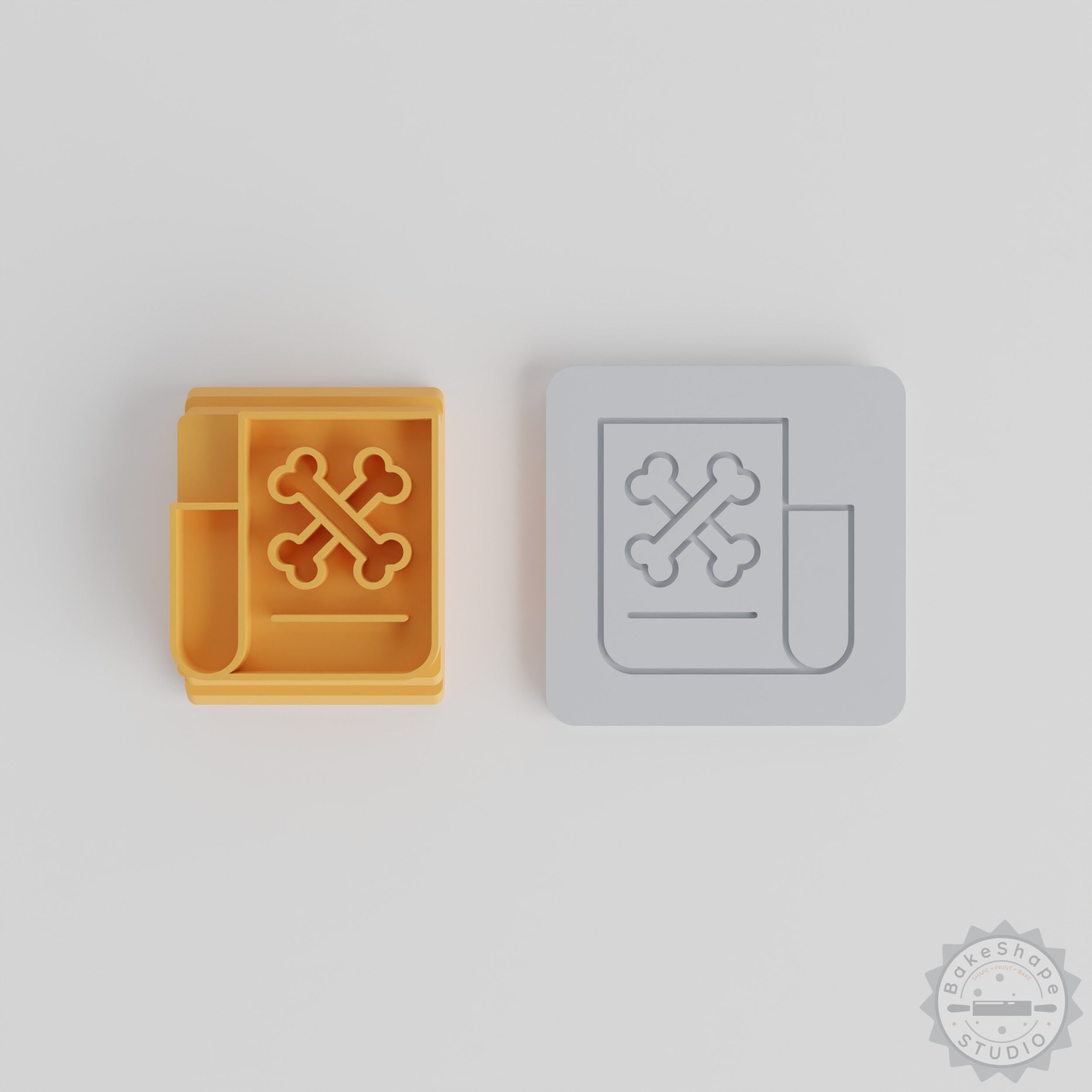 Halloween Invitation Set, Spooky Stamp Tiles for Clay & Cookies, 5 Sizes
