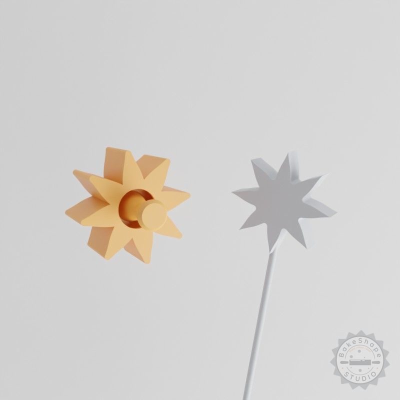 Gazania Cake Pop Mold Set, Flower Blossom Design, 2-Piece Spring Garden Flower Mold