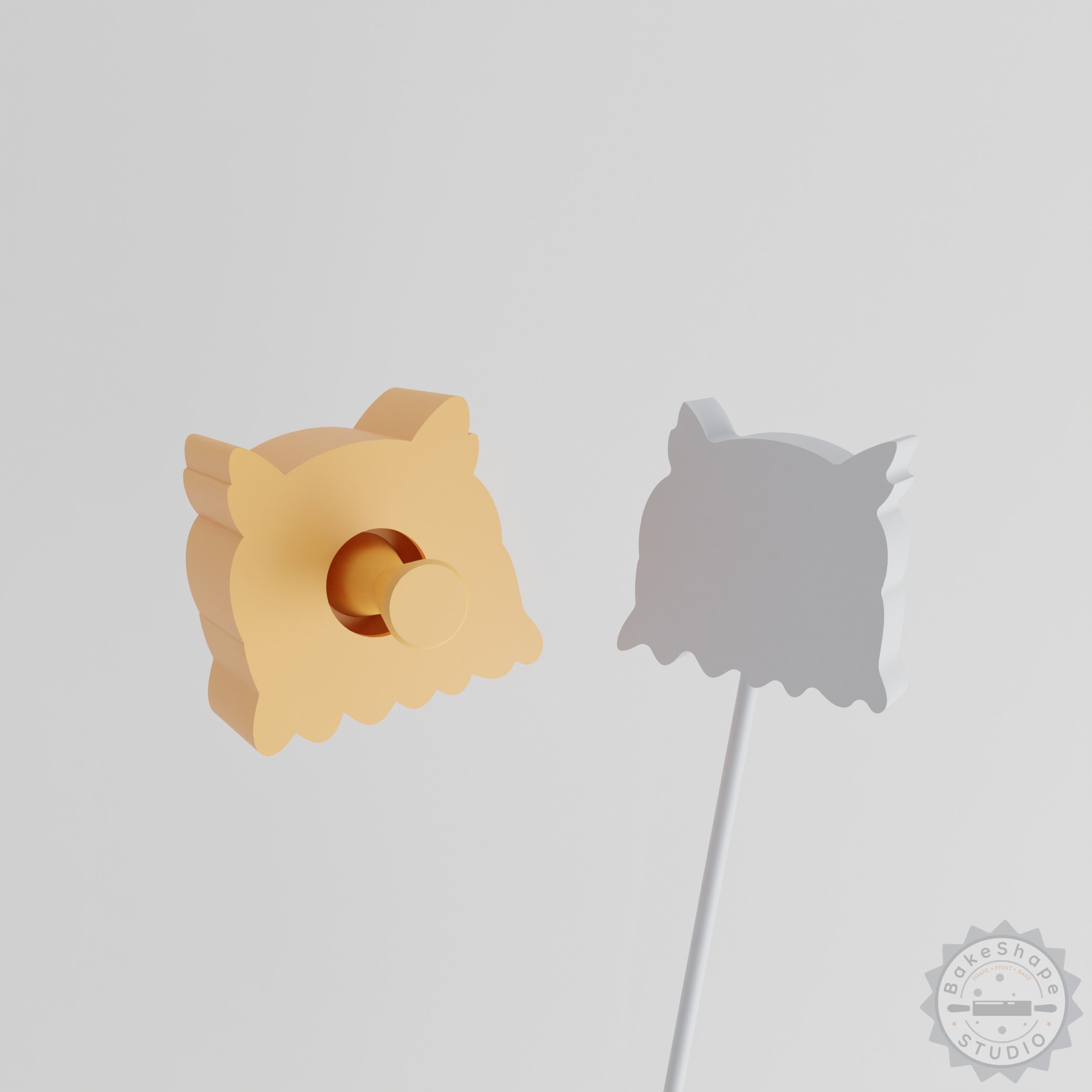 Owl Cake Pop Mold, 2-Piece Wildlife Animal Head Design