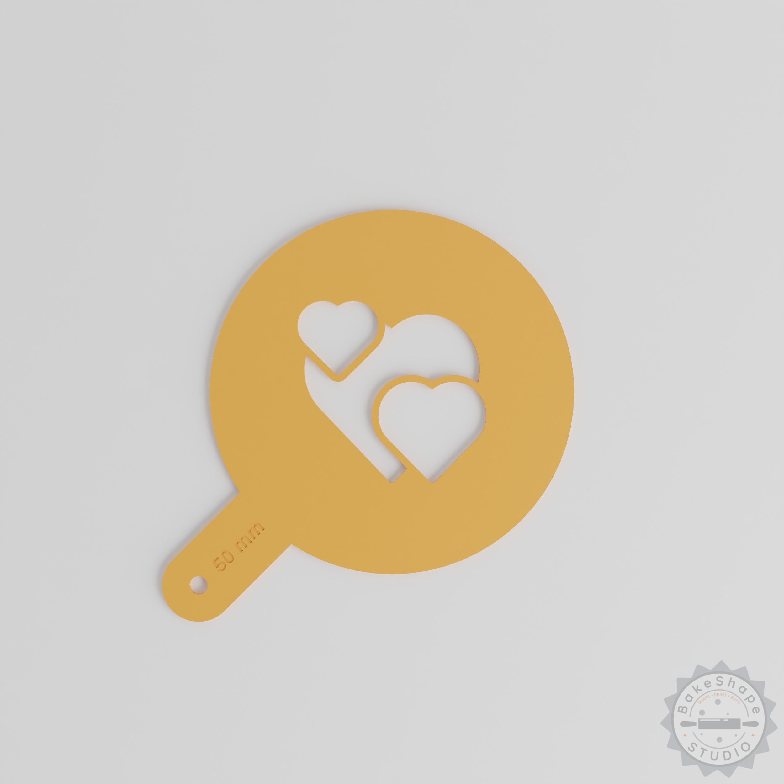 Heart Art Stencil Set for Latte, Decor, Painting - 5 Sizes, Work with Sugar, Cocoa, Glitter, Cinnamon