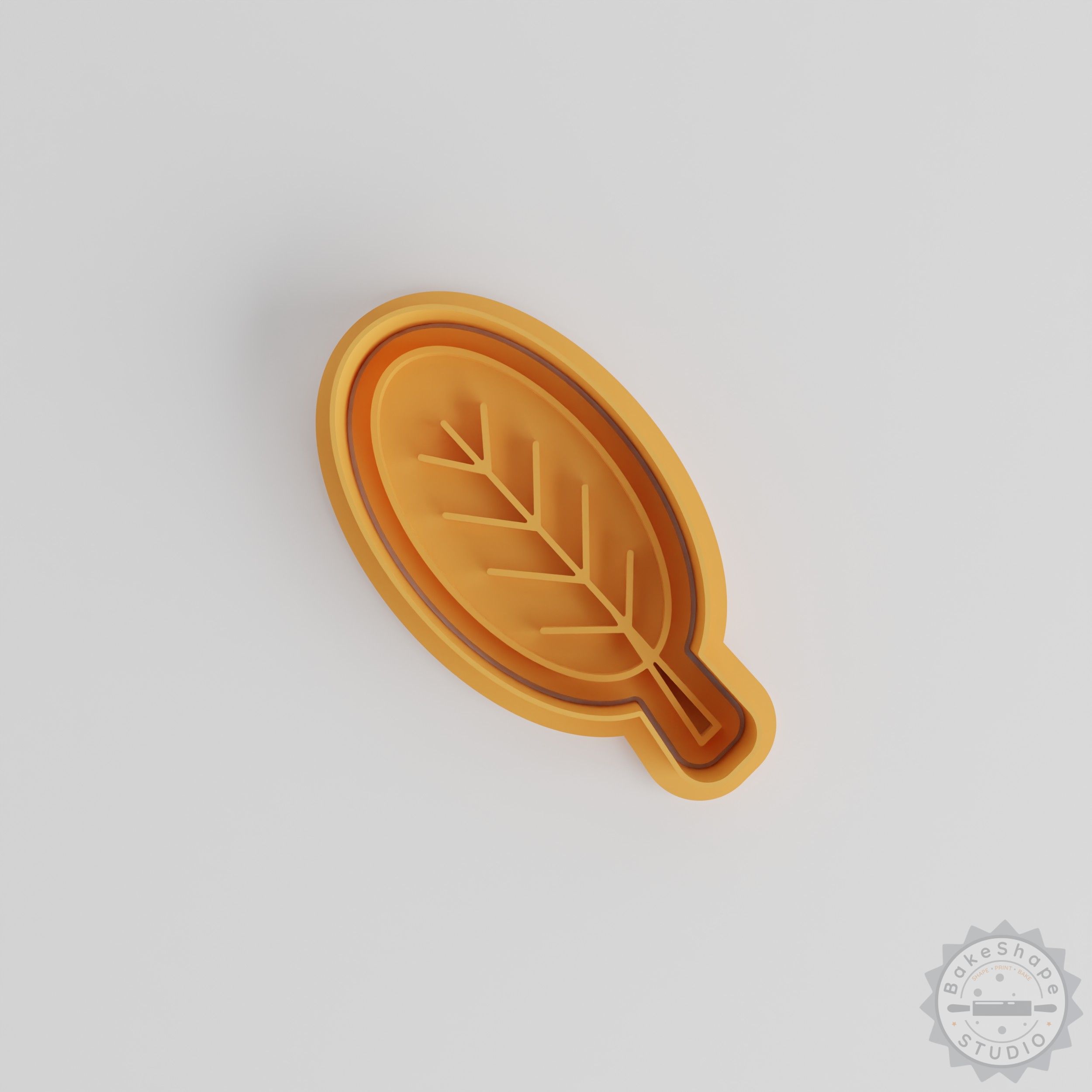 Leaf Shape Cutter and Stamp Set, Perfect for Cookies and Fondant, 6-Piece, Sizes S/M/L