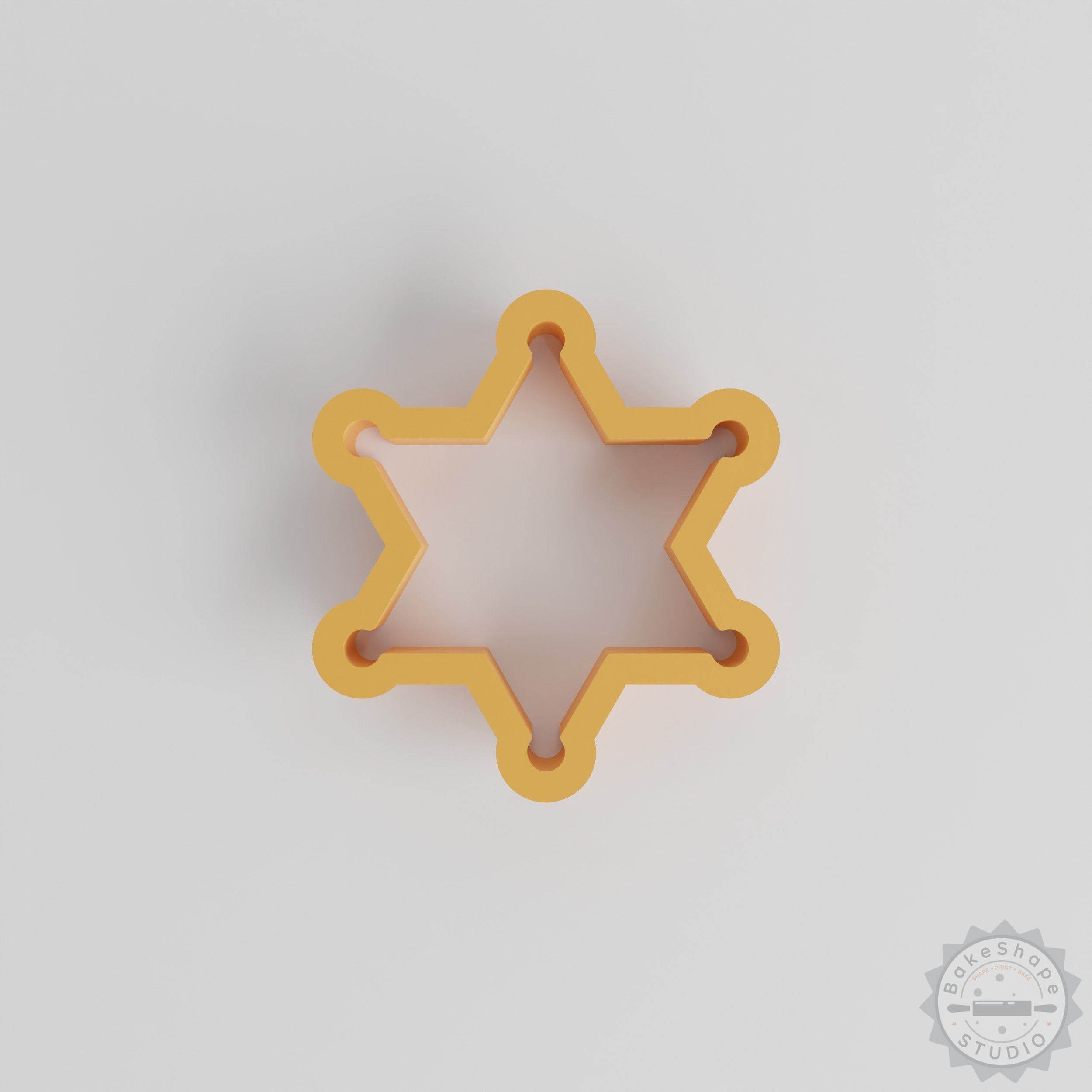 Sheriff Badge Cookie Cutter Set, Western Law Emblem Shape Mold, 18-Piece, Multiple Sizes