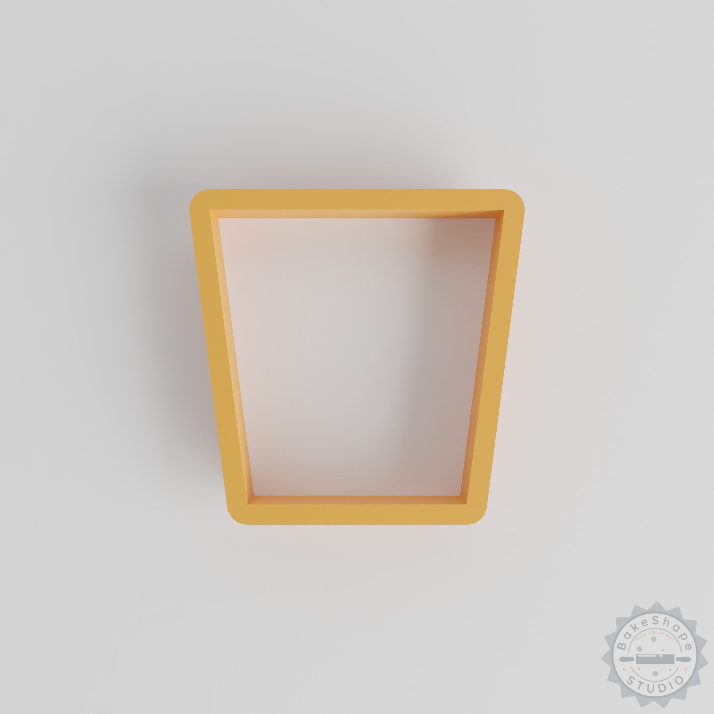 Trapeze shape cutter set 18 piece geometric polygon cookie and fondant stamper STL for 3D printing