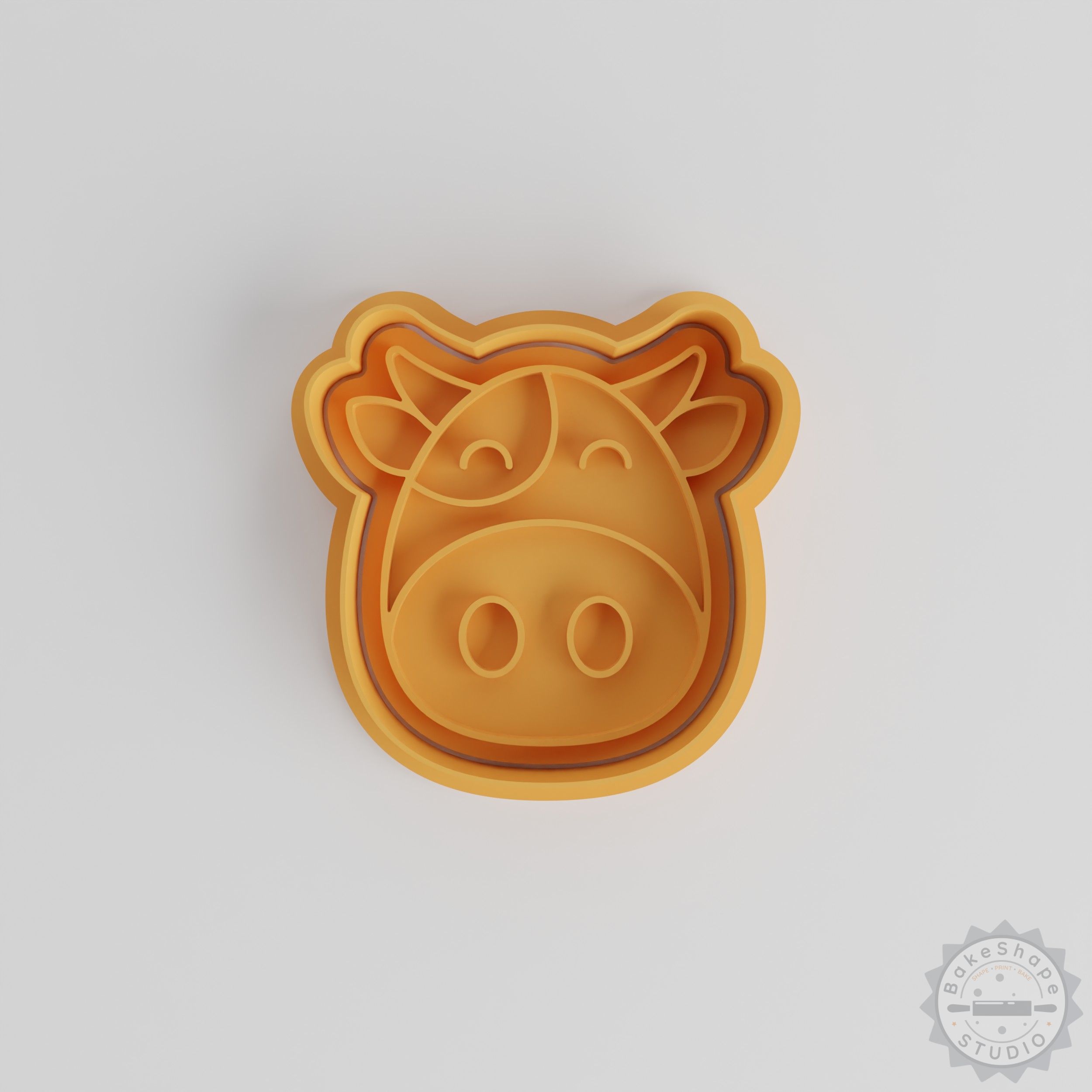 Cow Cookie Cutter and Stamp Set, 6-Piece, Multiple Sizes, Perfect for Cookies and Fondant