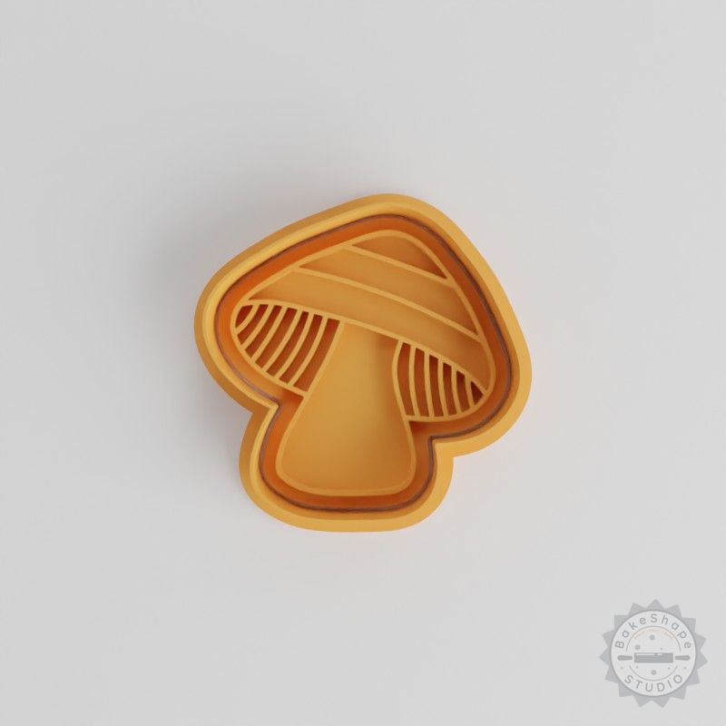 Mushroom Shape Cutter and Stamp Set, Perfect for Cookies and Fondant, 6-Piece, S/M/L Sizes
