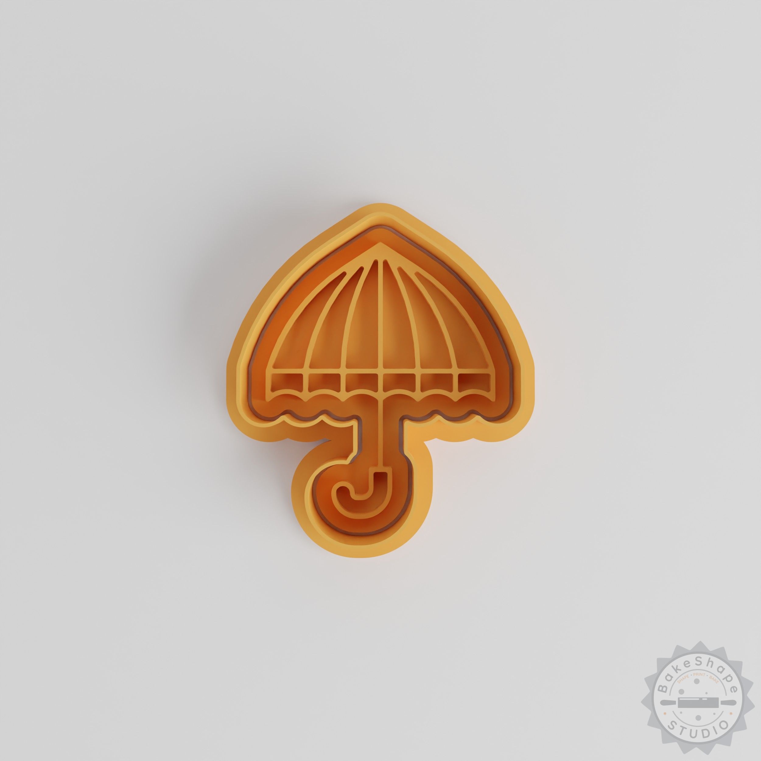 Weather Shape Cutter & Stamp Set, Umbrella Design, Cookie & Fondant Mold, 6-Piece Collection