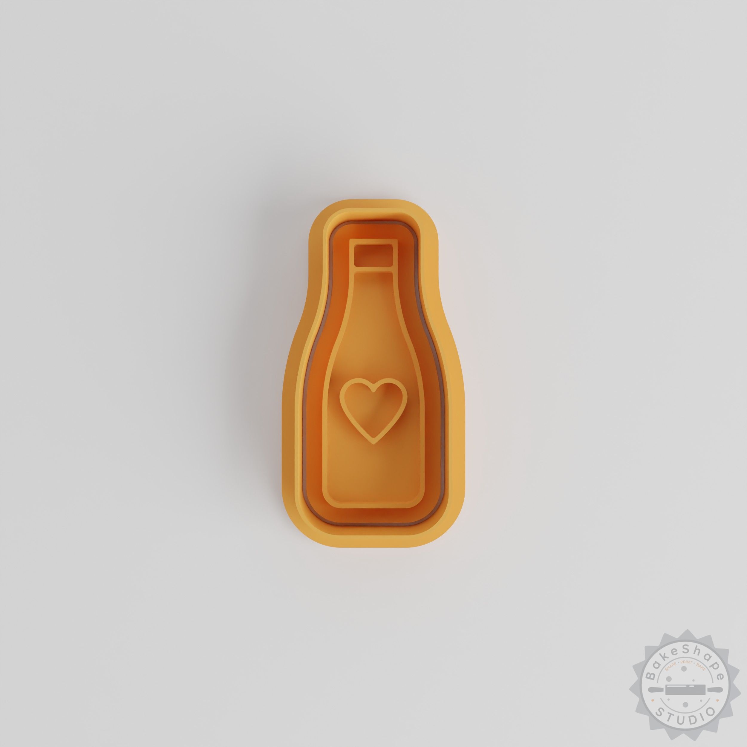 Bottle Cutter & Stamp Set, 6-Piece Cookie & Fondant Tool, Wine & Champagne Shapes