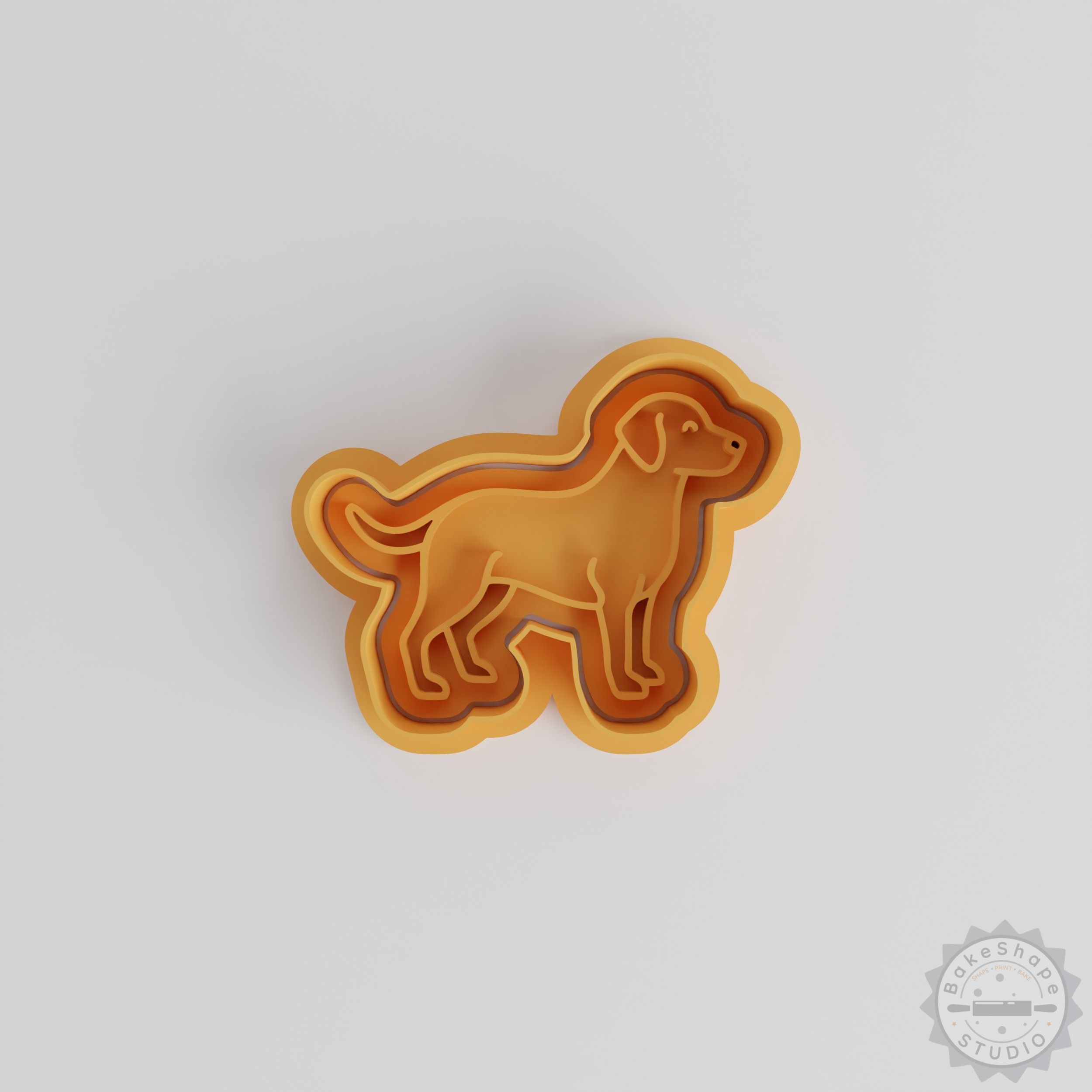 Labrador Retriever Cookie Fondant Cutter & Stamp Set, 6-Piece, S/M/L Sizes, Dog Shape Baking Tool