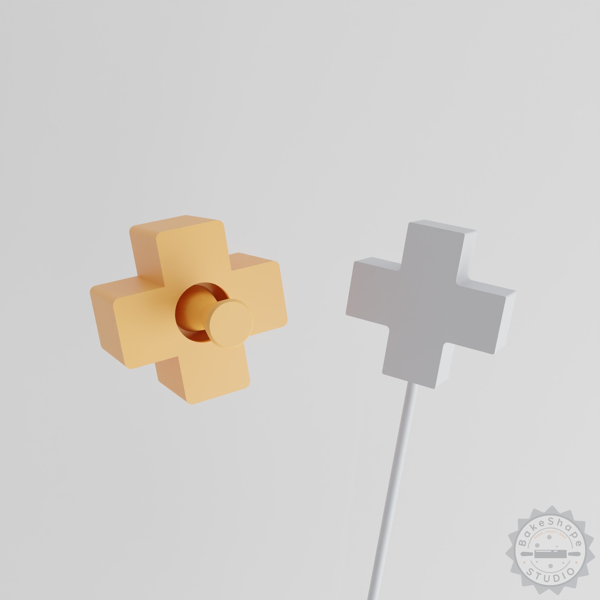Cross Cake Pop Mold, 2-Piece Set, Geometric Cross Shape, Baking Accessory