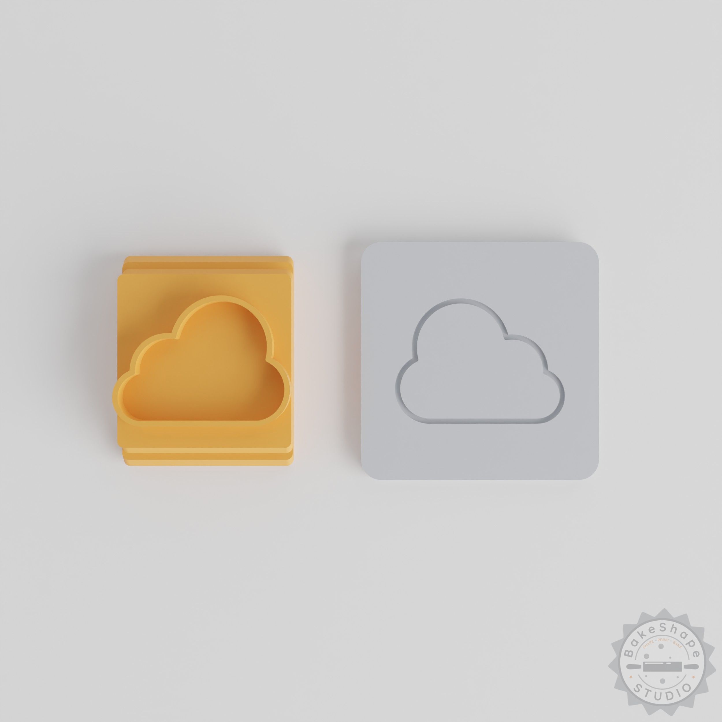Cloud Stamp Tile Set, 5 Sizes, Ideal for Clay, Cookies, Fondant, Weather Cloud Motif