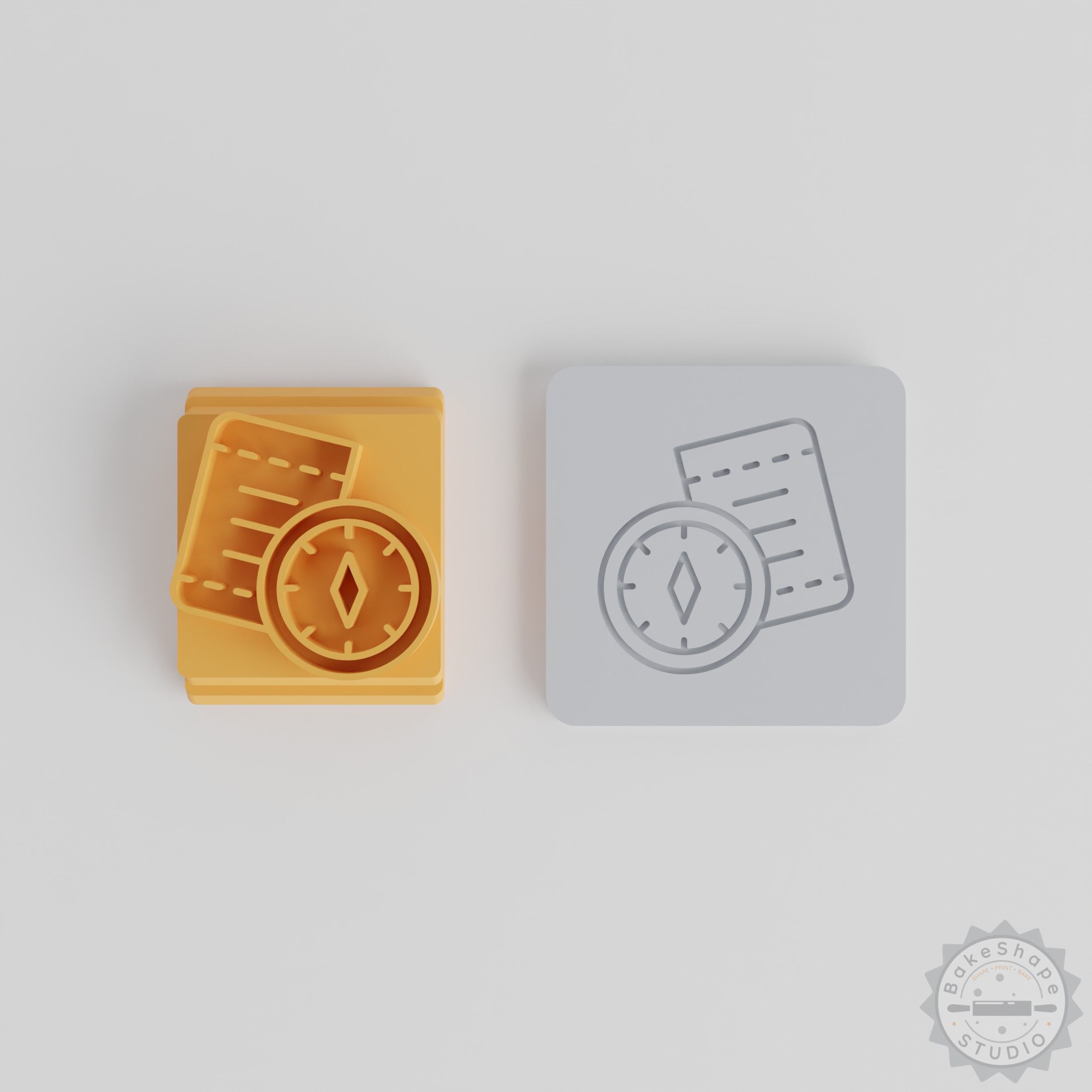 "Passport Stamp Tile Set for Clay, Cookies, Fondant – 5 Unique Motif Sizes"