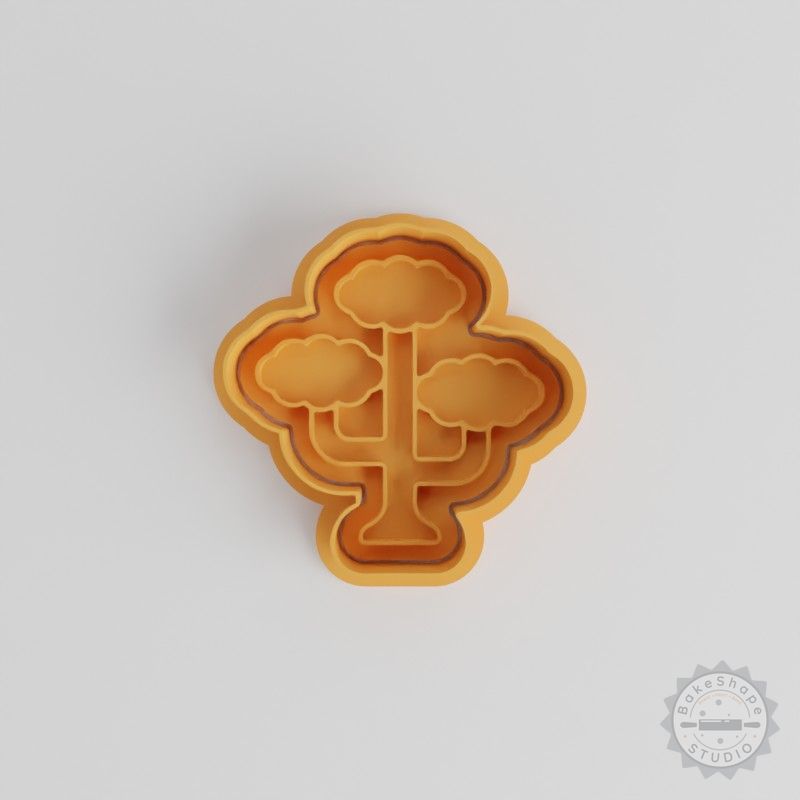 Tall Branching Tree Cookie Cutter and Stamp Set, 6-Piece, Perfect for Cookies and Fondant, S/M/L Sizes