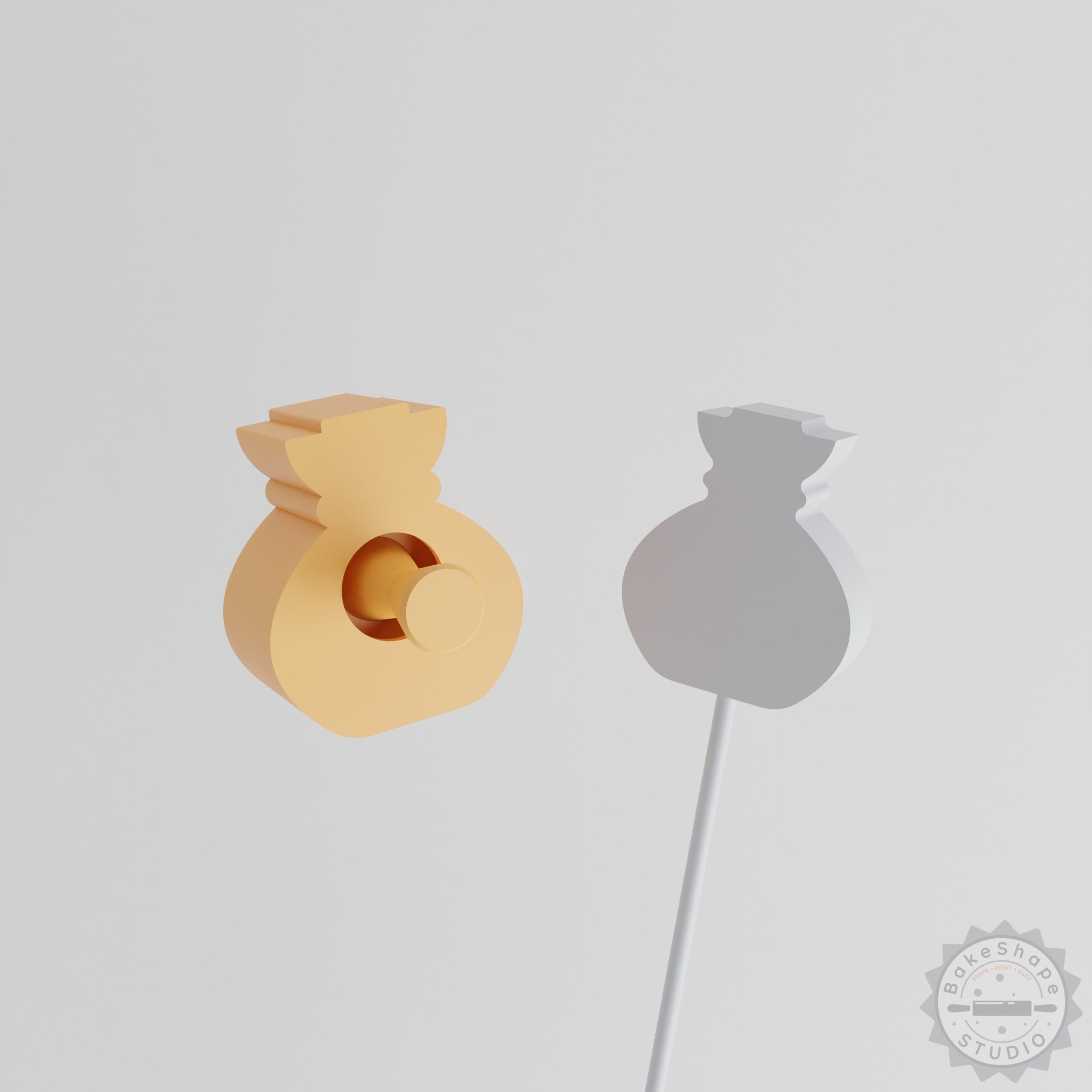 Money Bag Cake Pop Mold, 2-Piece Set, Fairy-Tale Design