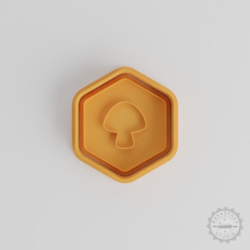 Mushroom Shape Cutter and Stamp Set, Perfect for Cookies and Fondant, 3 Sizes
