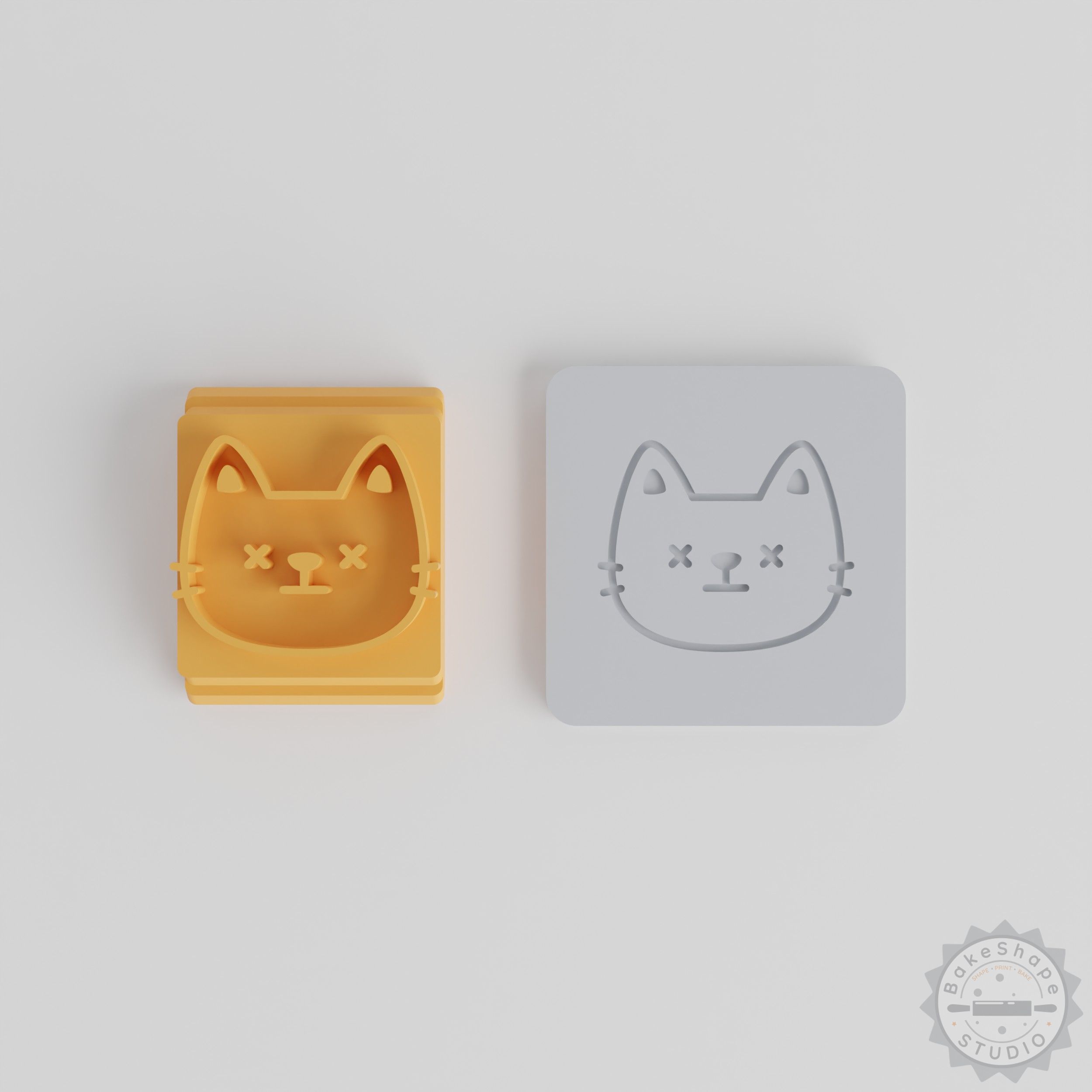 Stamp Tile Set for Clay, Cookies, Fondant - 5 Sizes, Death Theme Motif