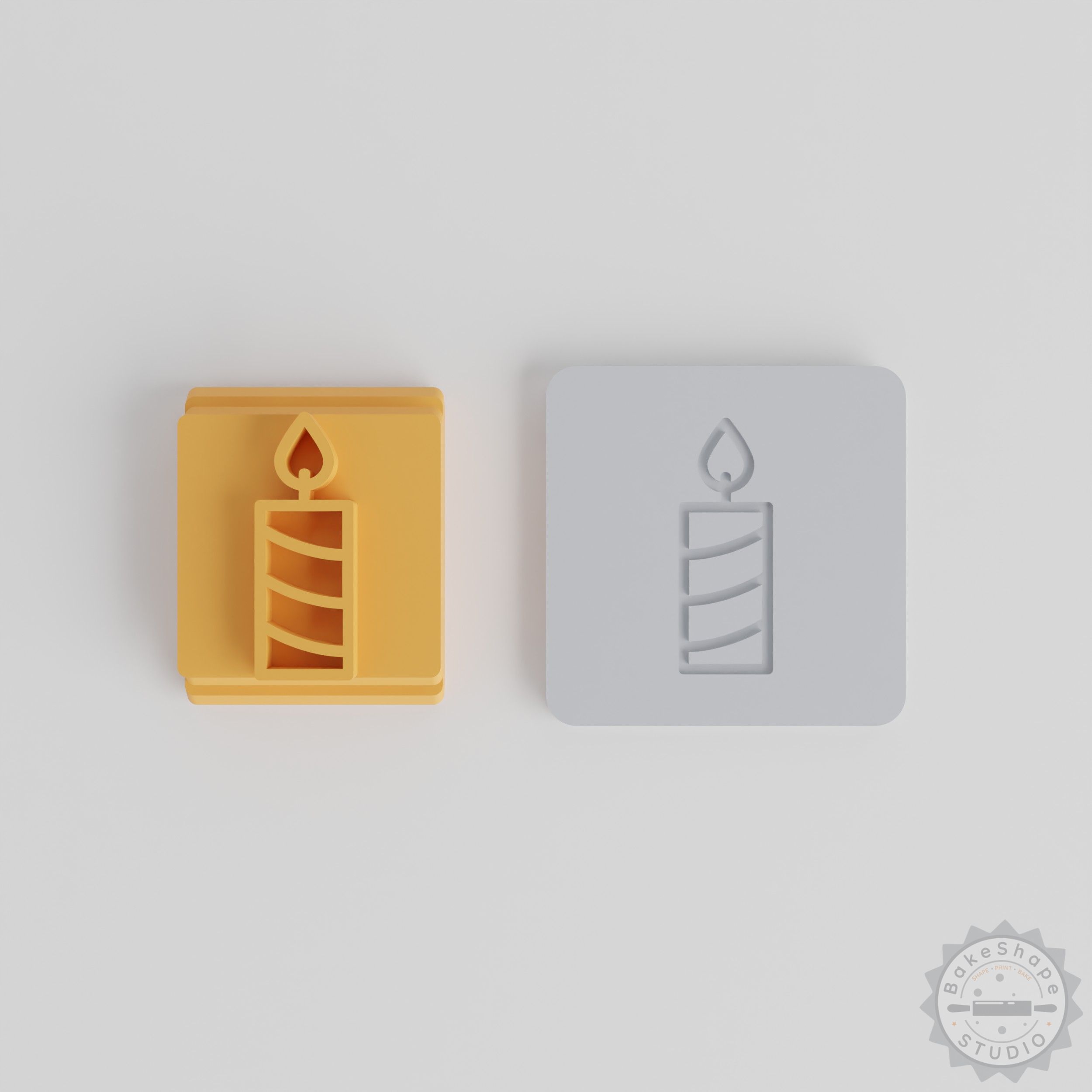 Candle Stamp Tile Set for Clay and Cookies, 5 Sizes, Festive Decorative Crafting Tool