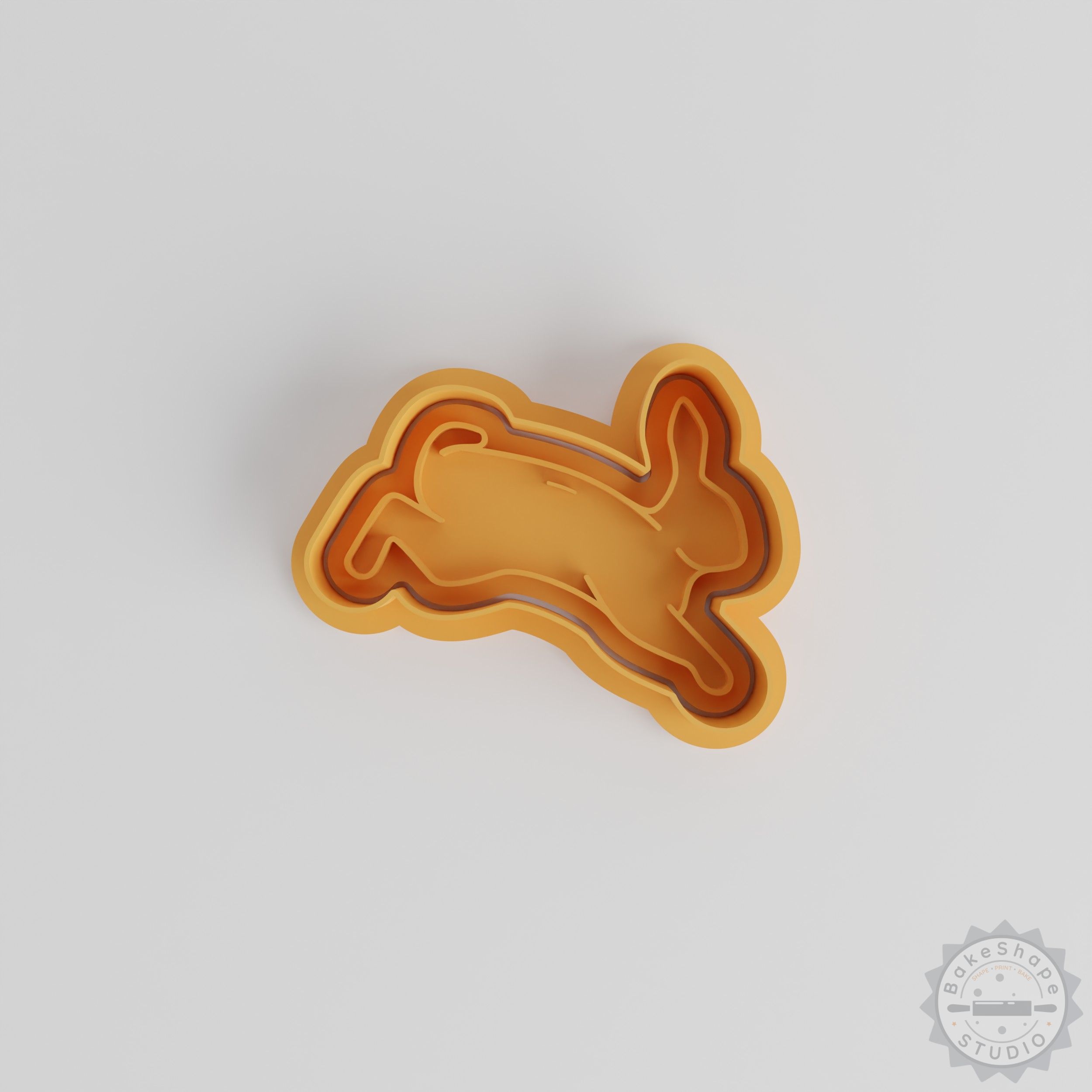 Easter Bunny cookie cutter and stamp set STL for 3D printing festive baking tools
