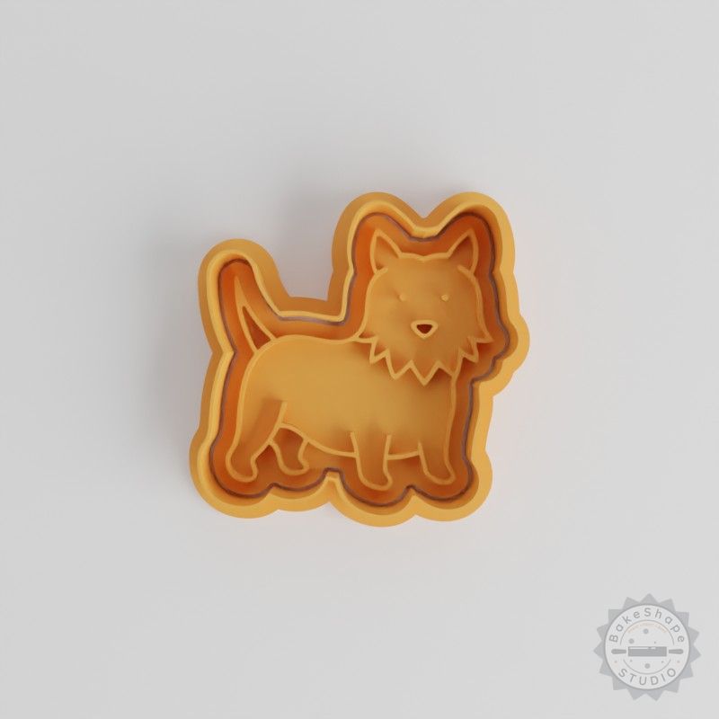 Westie Dog Cookie Fondant Cutter Stamp Set, 3 Sizes S/M/L, 6-Piece West Highland White Terrier Design