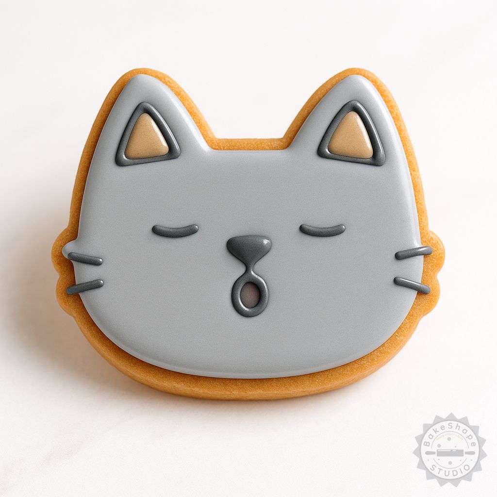 Sleeping shape cutter and stamp set STL for 3D printing cookies and fondant decorations