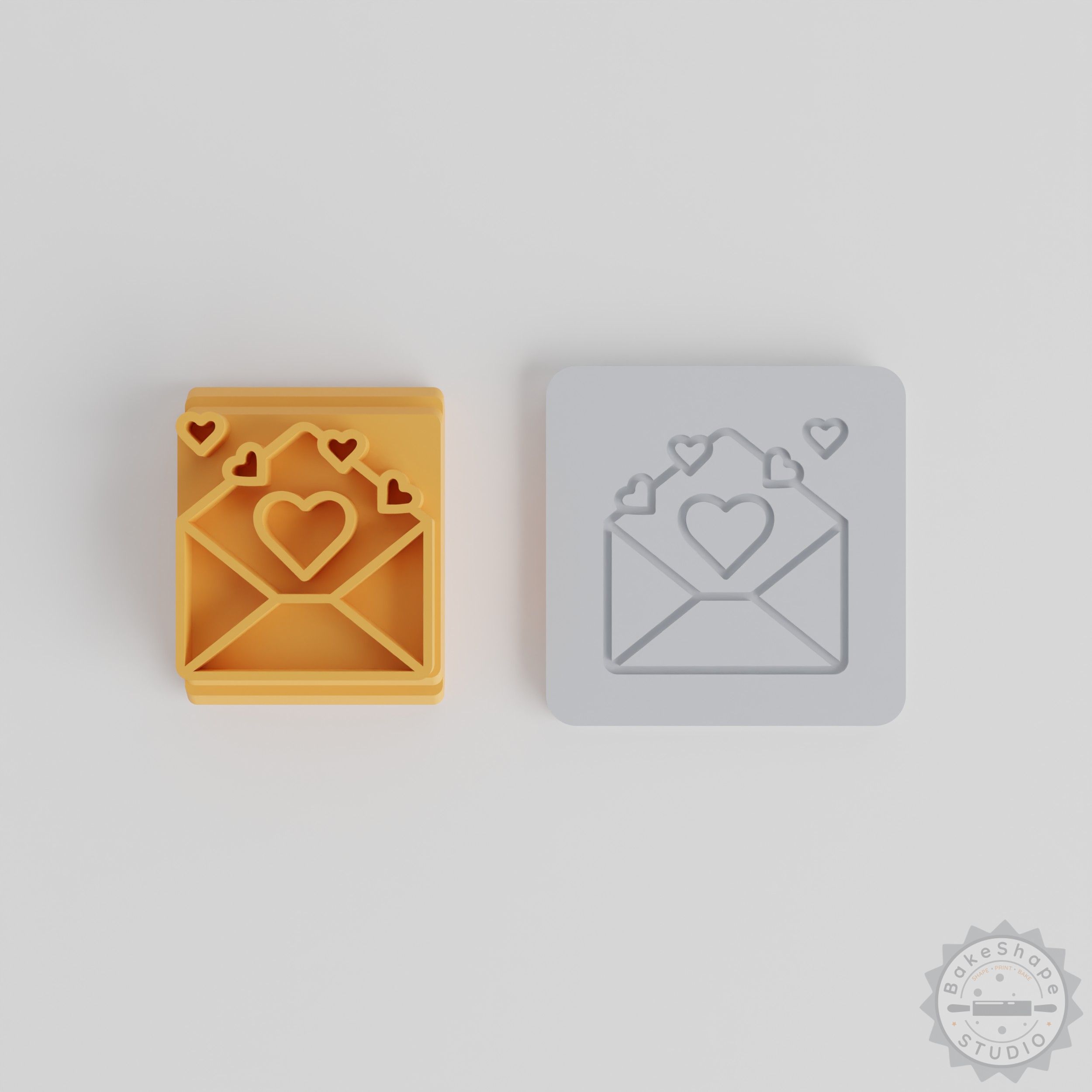 Love Letter Stamp Set, 5-Piece, Ideal for Clay Cookies Fondant, Romantic Gift