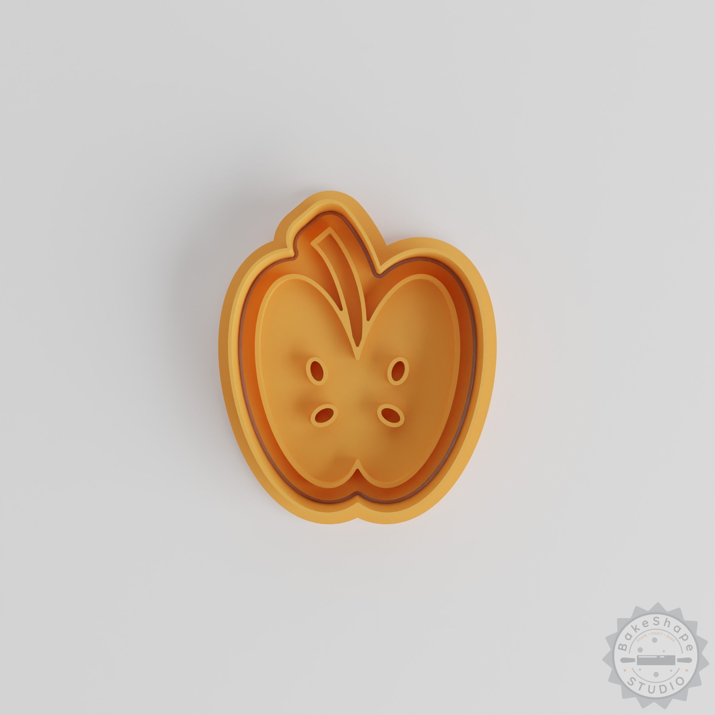 Apple Shape Cutter and Stamp Set for Cookies and Fondant, 6-Piece, S/M/L Sizes