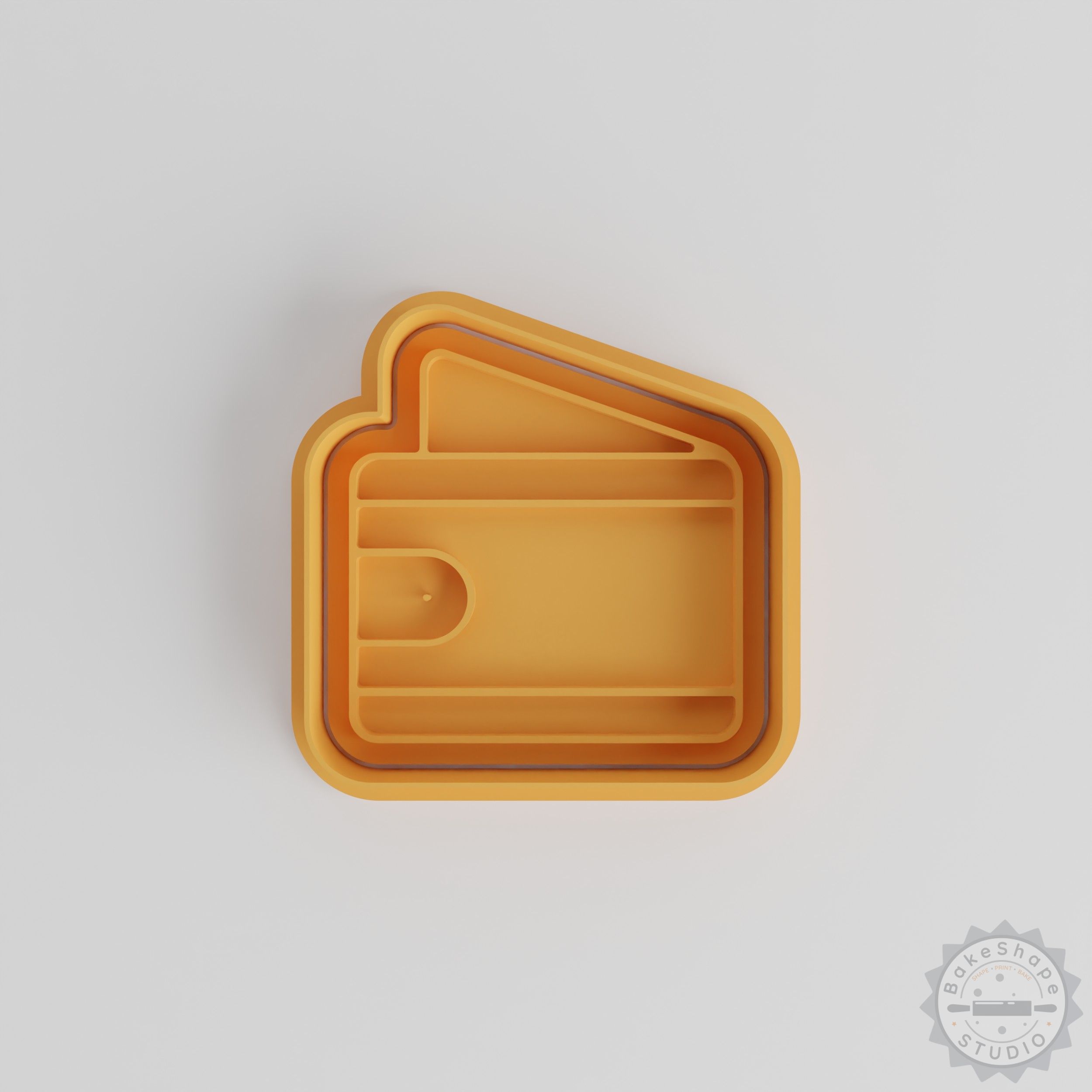 Wallet Party Celebration Set, Shape Cutter Stamp, Cookies Fondant Tool, S/M/L Sizes, 6 Pieces