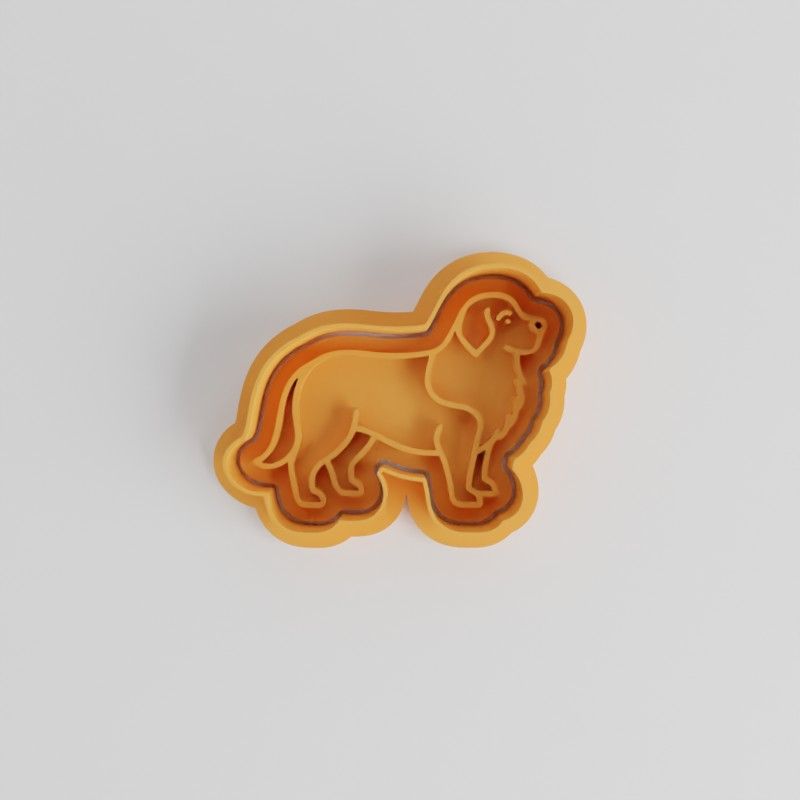 Bernese Mountain Dog Shape Cutter & Stamp Set, Perfect for Cookies & Fondant, Includes S/M/L Sizes
