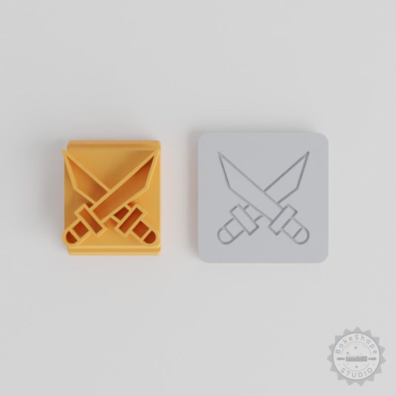 Ninja Stamp Tile Set for Clay, Cookies, Fondant - 5 Sizes, Stealth Warrior Designs