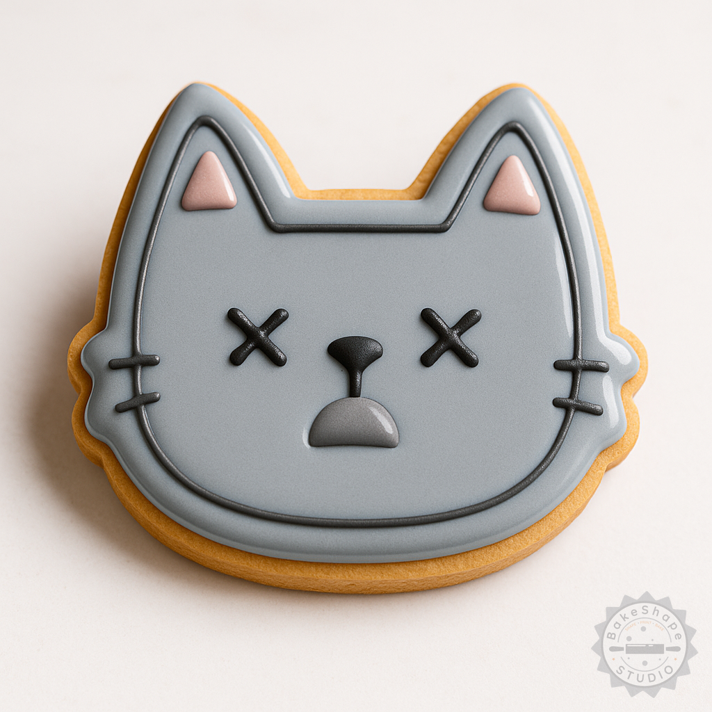 Decorated example 1 of Dead Shape Cutter and Stamp Set, Perfect for Cookies and Fondant, Includes 6 Pieces in S/M/L Sizes
