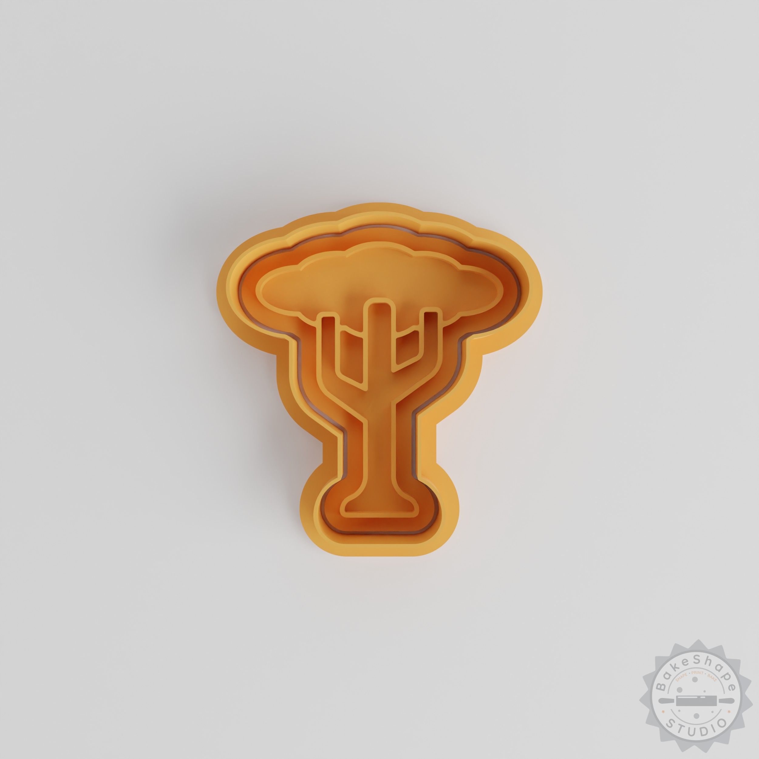 Tall Tree Cookie Cutter and Stamp Set, 6-Piece Fondant Decorating Tool, 3 Sizes