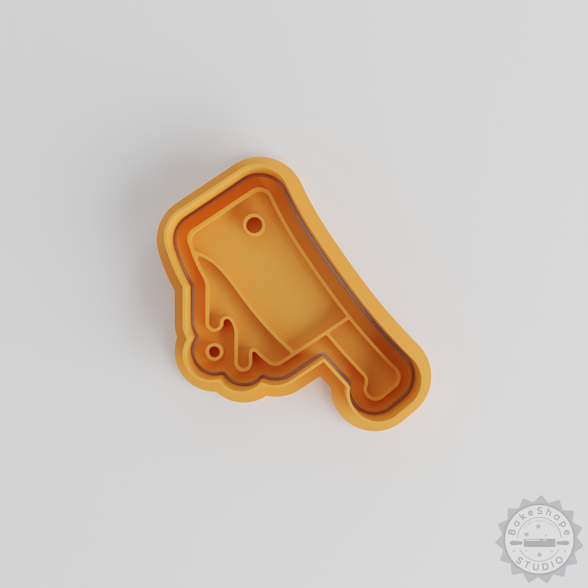 Butchers Knife Cookie Cutter and Stamp Set, 6-Piece, S/M/L, Fondant Shape Cutter for Baking