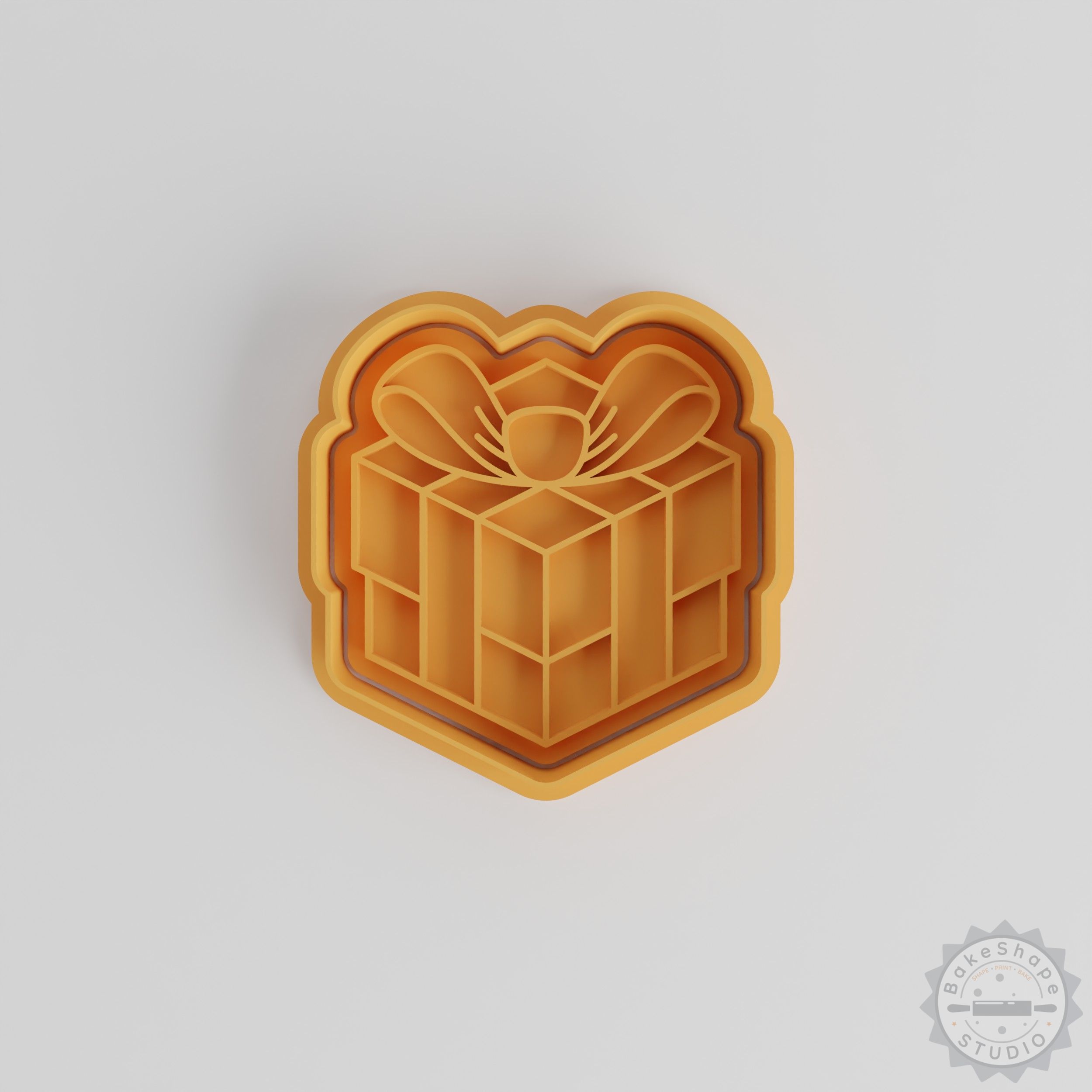 Present Shape Cutter and Stamp Set, 3 Sizes, 6 Pieces, Perfect for Cookies and Fondant