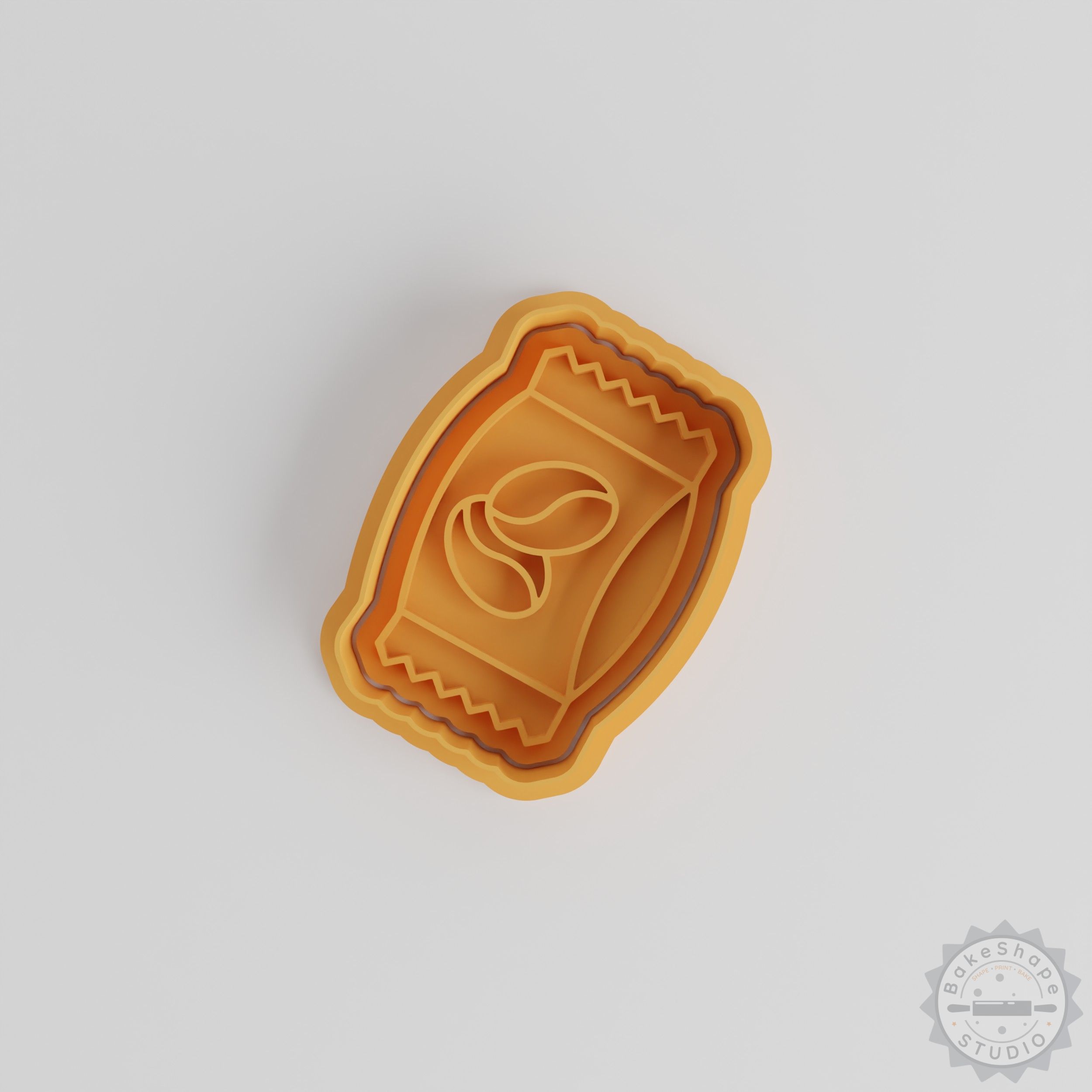 Coffee Shape Cutter and Stamp Set, Perfect for Cookies and Fondant, 3 Sizes, 6-Piece Design