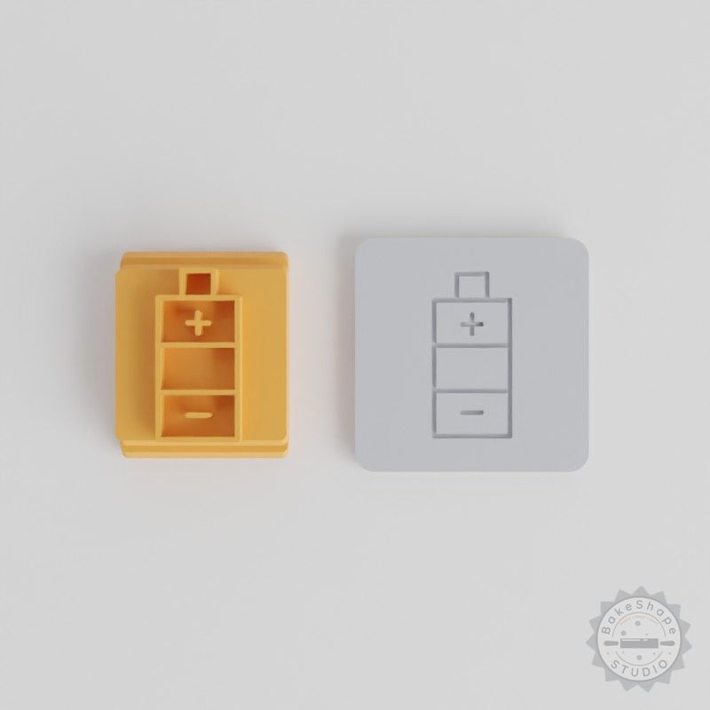 Battery Stamp Tile Set for Clay, Cookies, Fondant - 5 Sizes