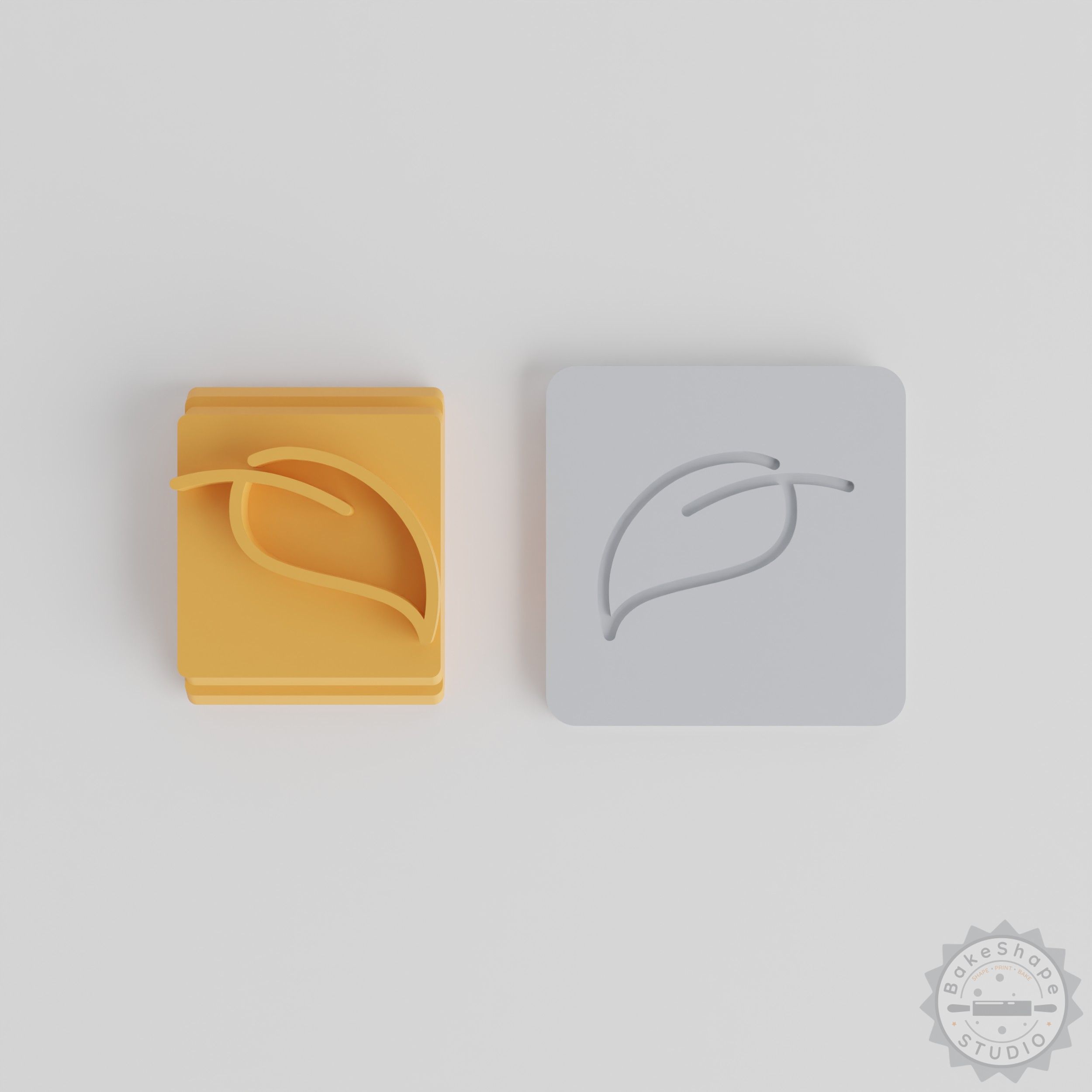 Leaf Stamp Tile Set, 5 Sizes for Clay, Cookies, Fondant Crafting