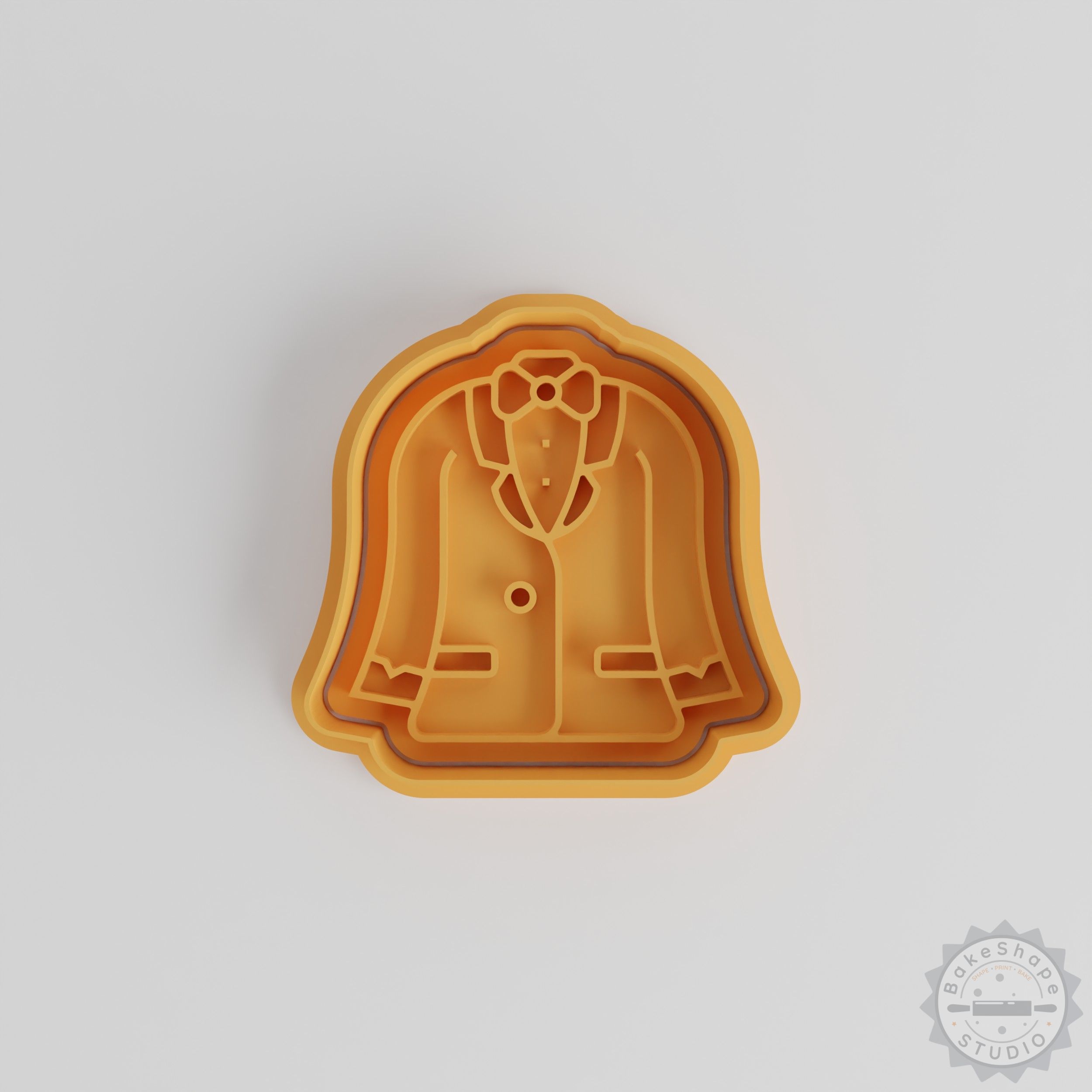 Tuxedo Cookie Cutter and Stamp Set, 6-Piece, Formal Attire Shapes, S/M/L Sizes for Fondant