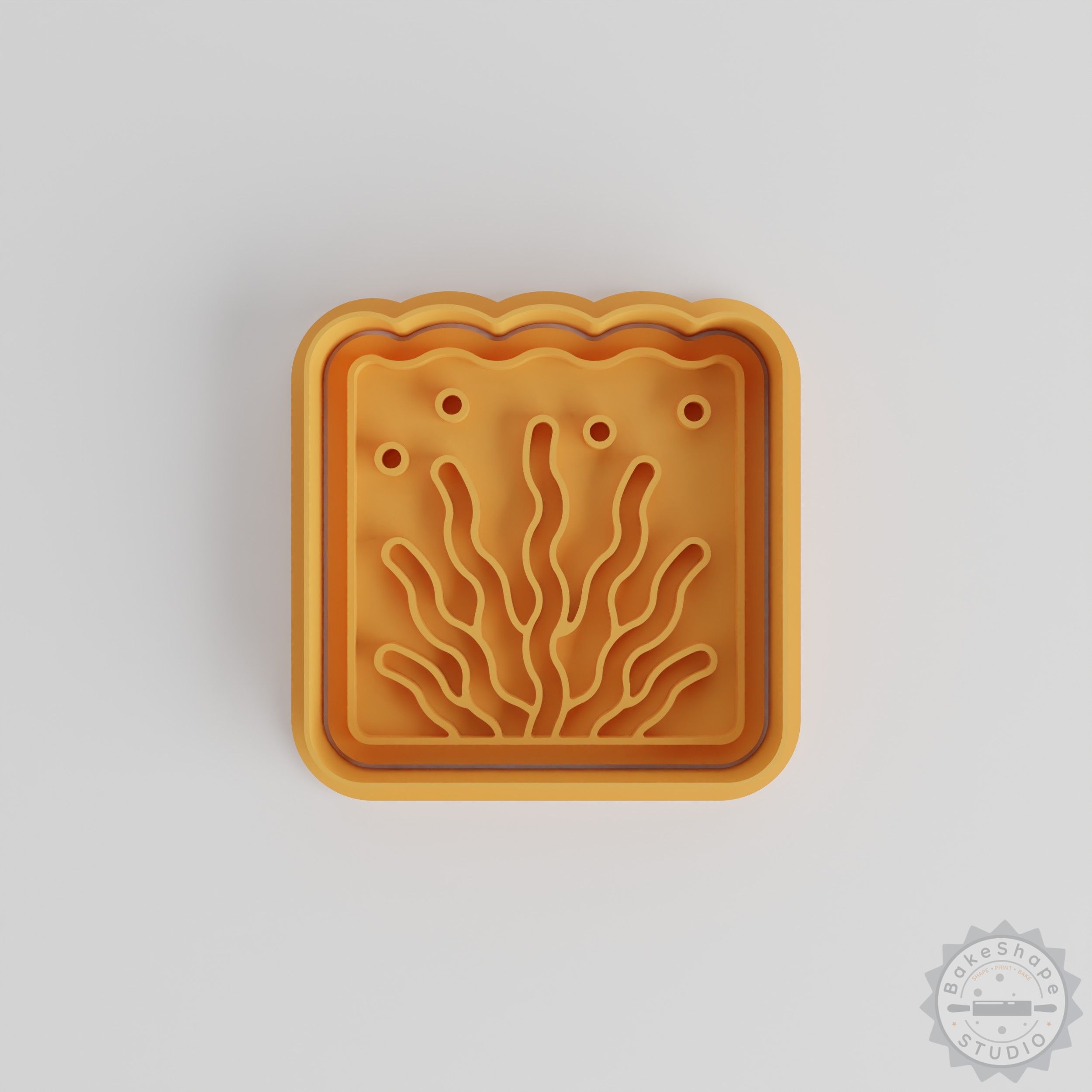 Seaweed Shape Cutter and Stamp Set, Perfect for Cookies & Fondant, Includes 6 Pieces in S/M/L Sizes