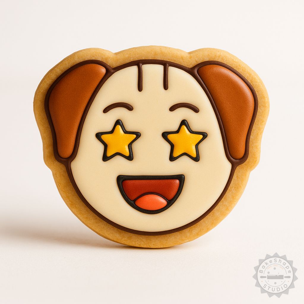 Lucky dog cookie cutter and stamp set STL file for 3D printing with 3 sizes