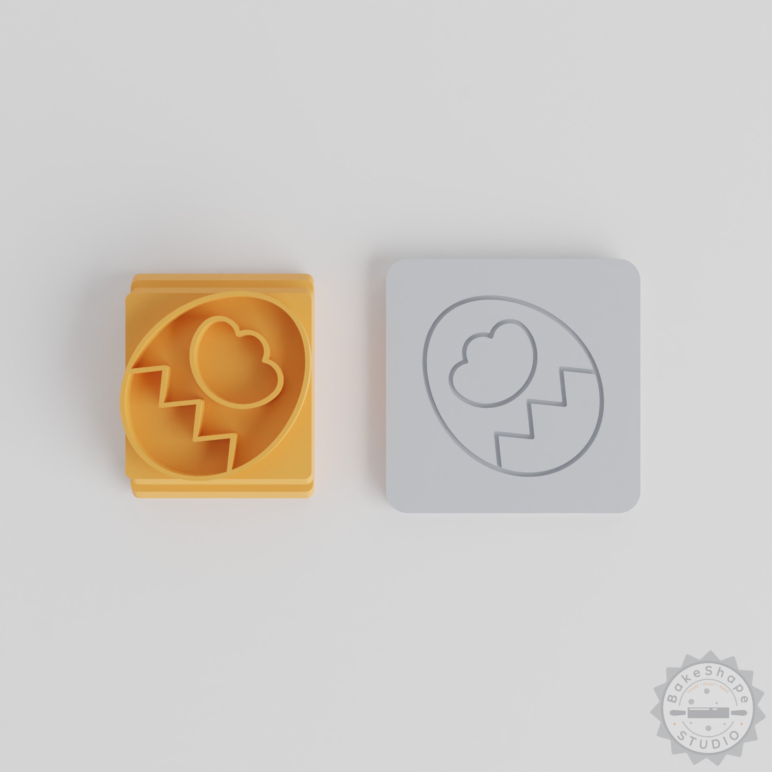 Easter Egg Stamp Tile Set, 5 Sizes, for Clay, Cookies, Fondant Decorations