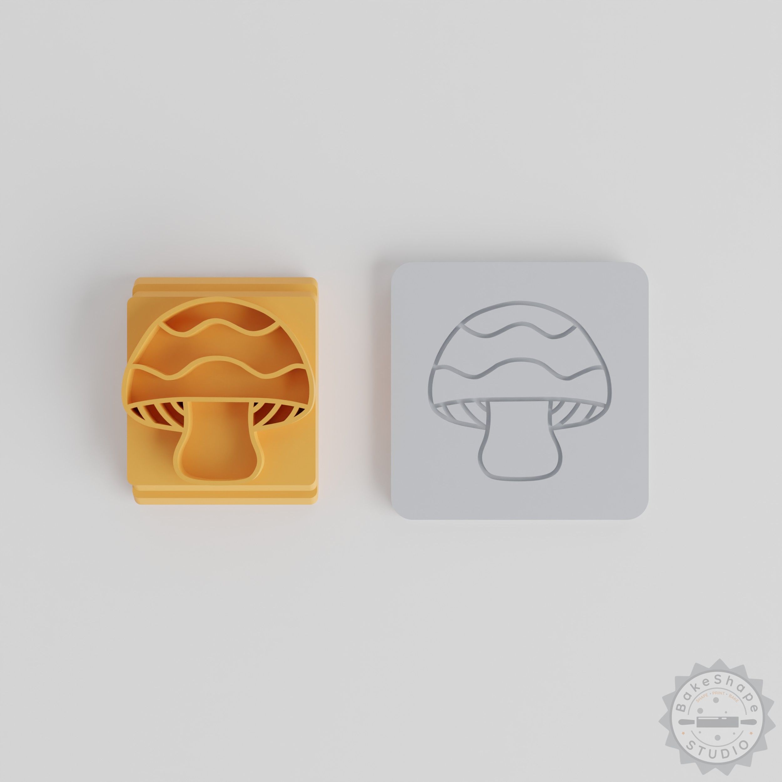 Mushroom Stamp Tile Set for Clay, Cookies & Fondant – 5 Sizes: 20-40mm