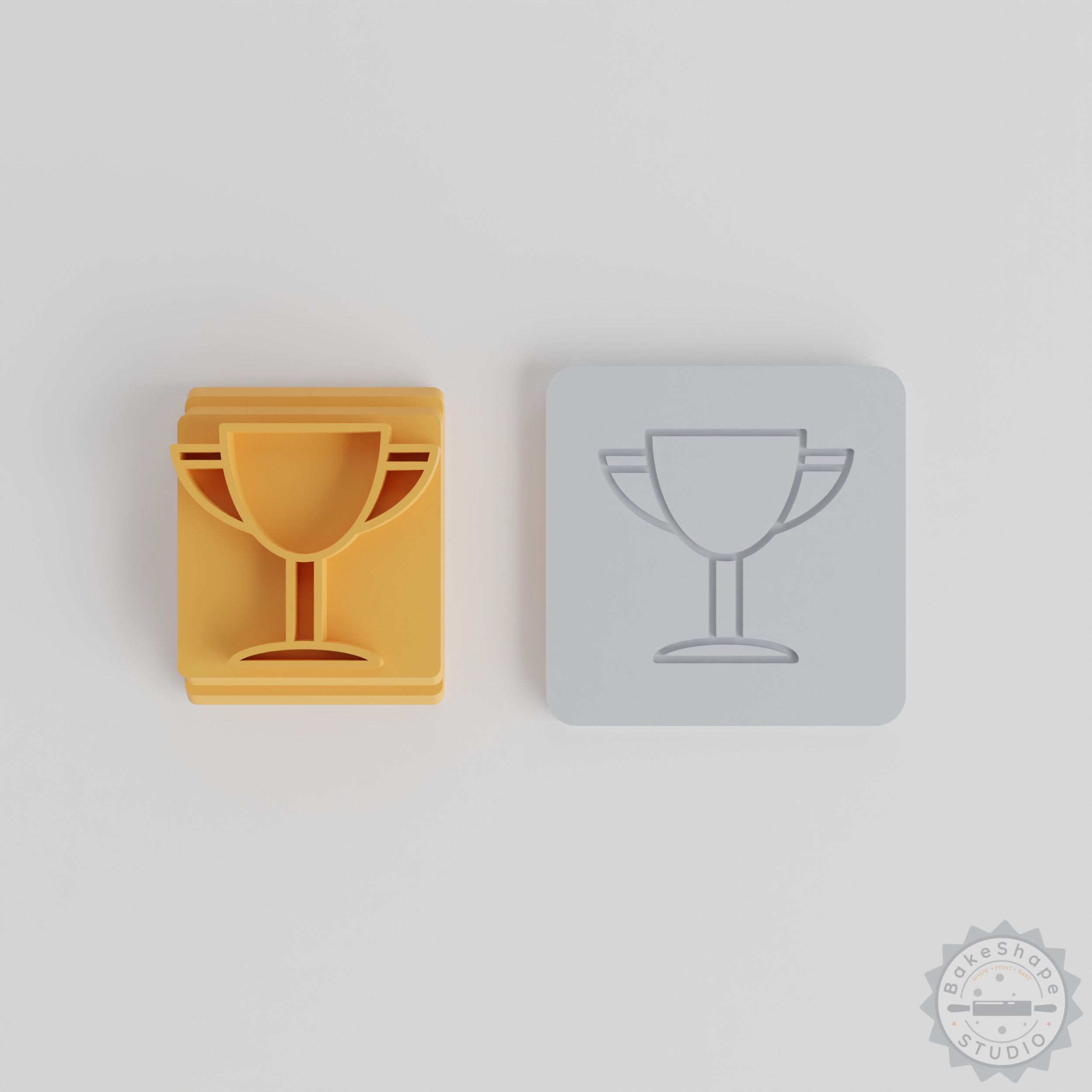 Trophy Stamp Set, 5 Sizes for Clay, Fondant, Cookies, Award Cup Designs