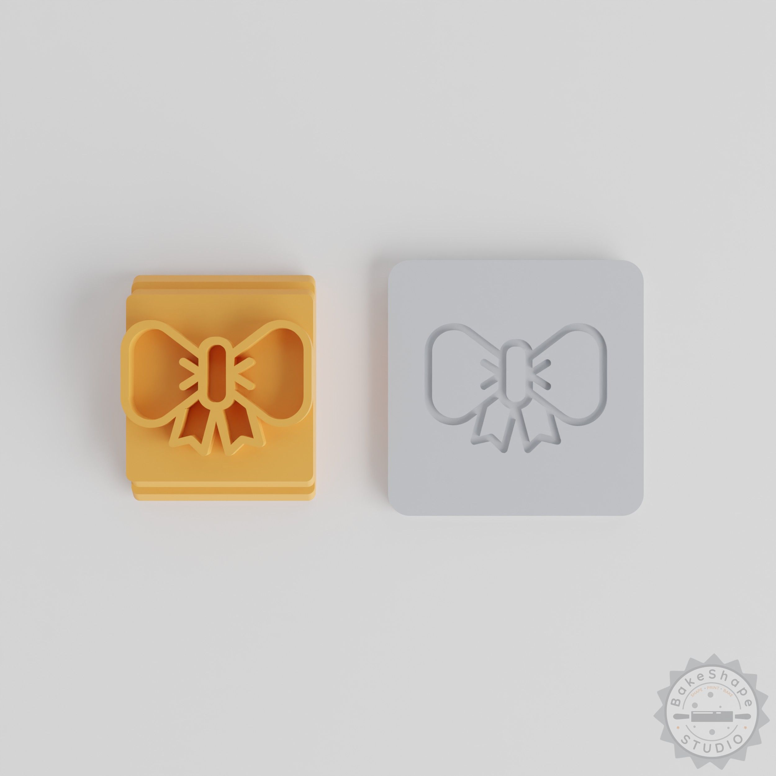 Bow Cookie Stamp Tile Set, 5 Sizes, Perfect for Clay and Fondant Molding